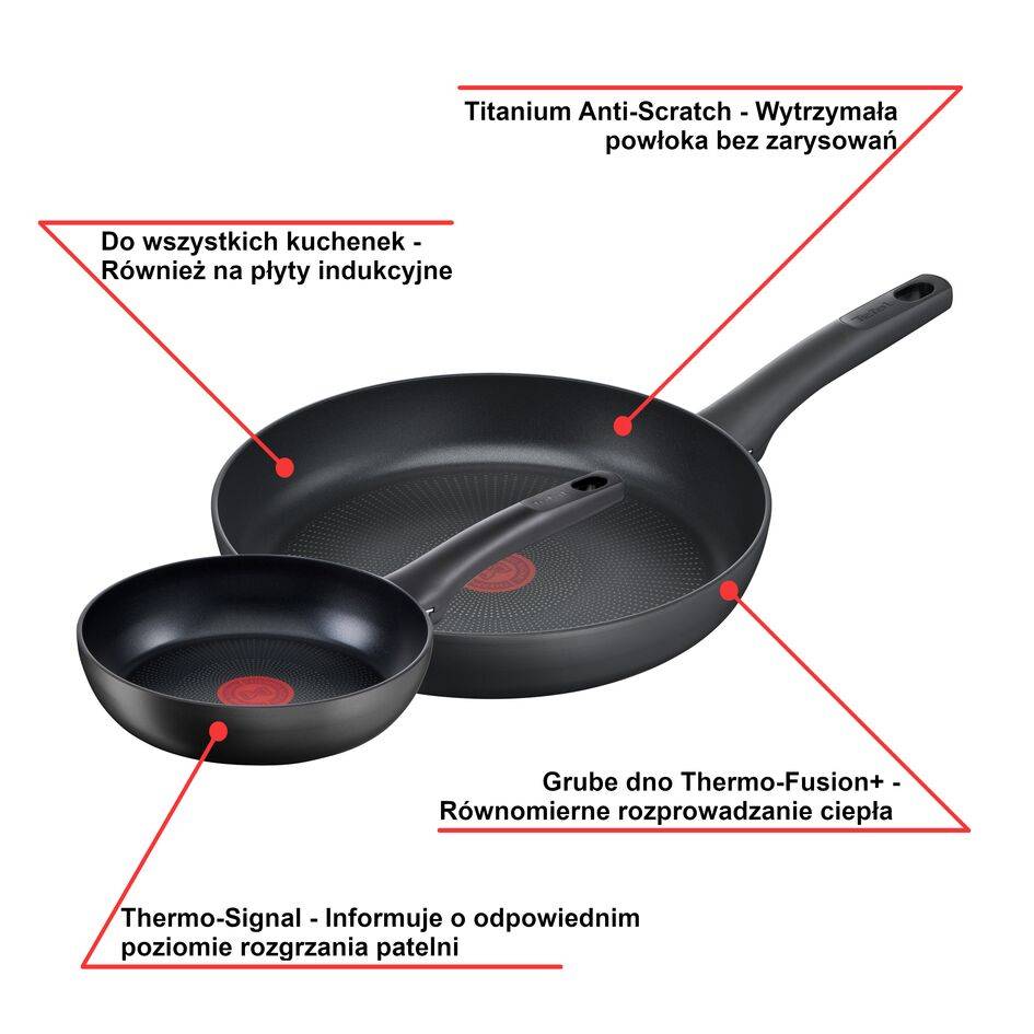 Zestaw patelni TEFAL ULTIMATE 22/28cm