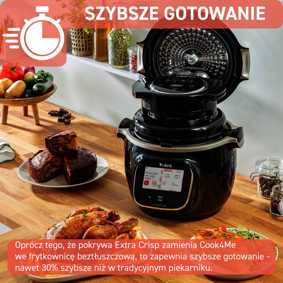 Pokrywa do zapiekana TEFAL Extra Crisp EY1508 do Cook4Me