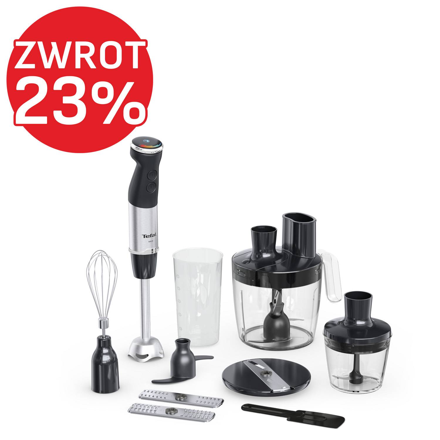 Blender ręczny, Quickchef+ HB67G8, 1000W, 20 prędkości, 8w1