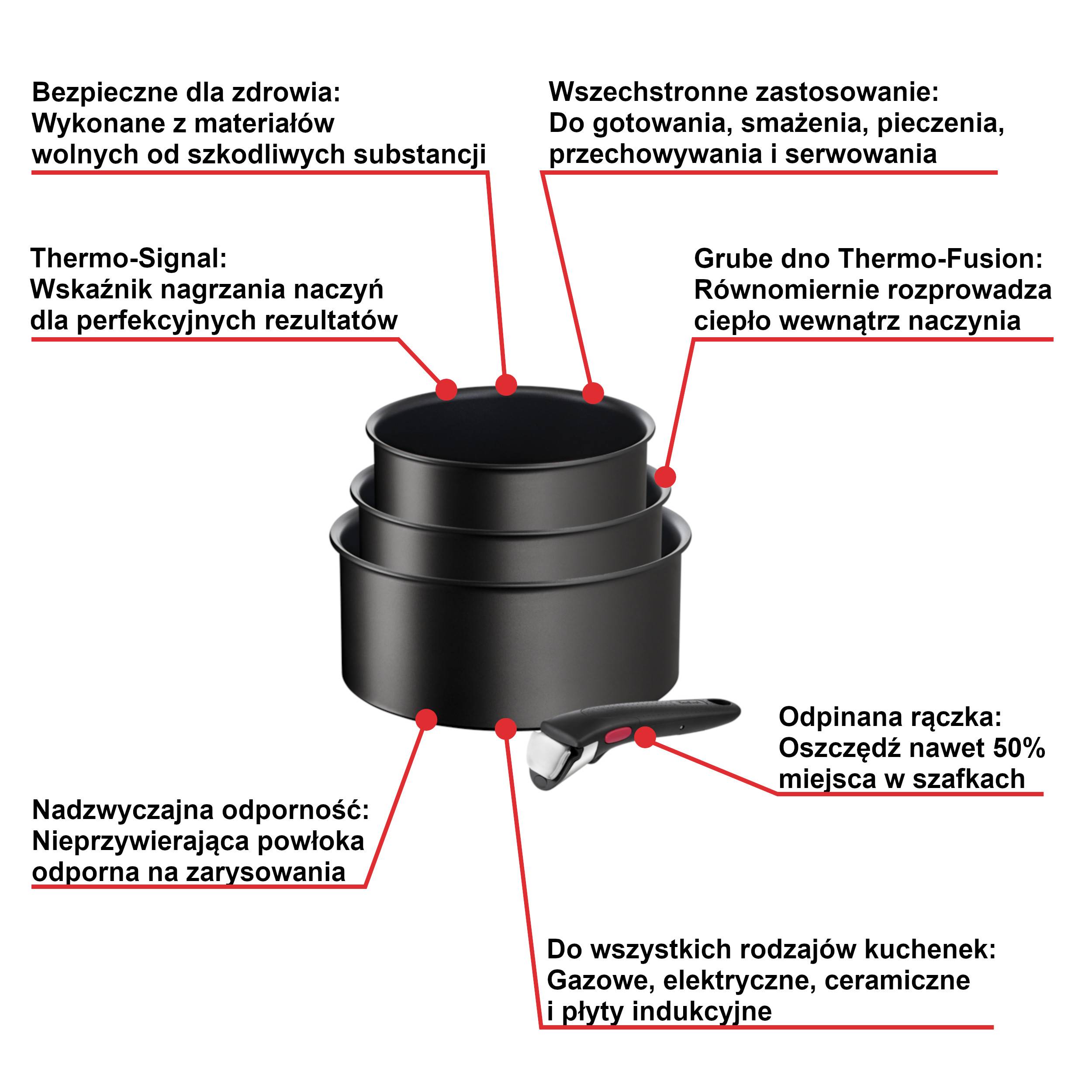 Zestaw garnków TEFAL INGENIO UNLIMITED - 4 elementy