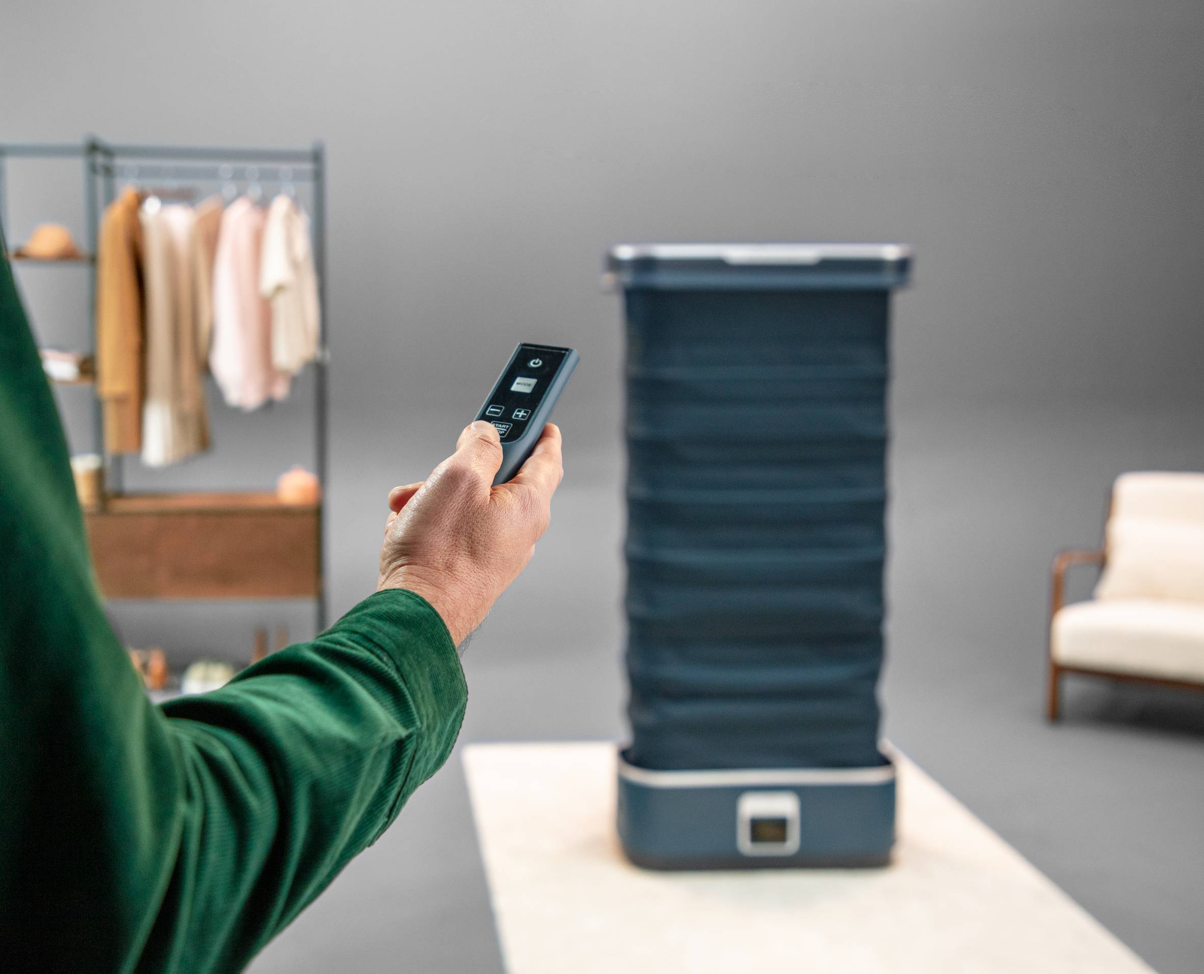 Automatyczna szafa do prasowania, Tefal Care For You First, dezynfekcja, delikatna