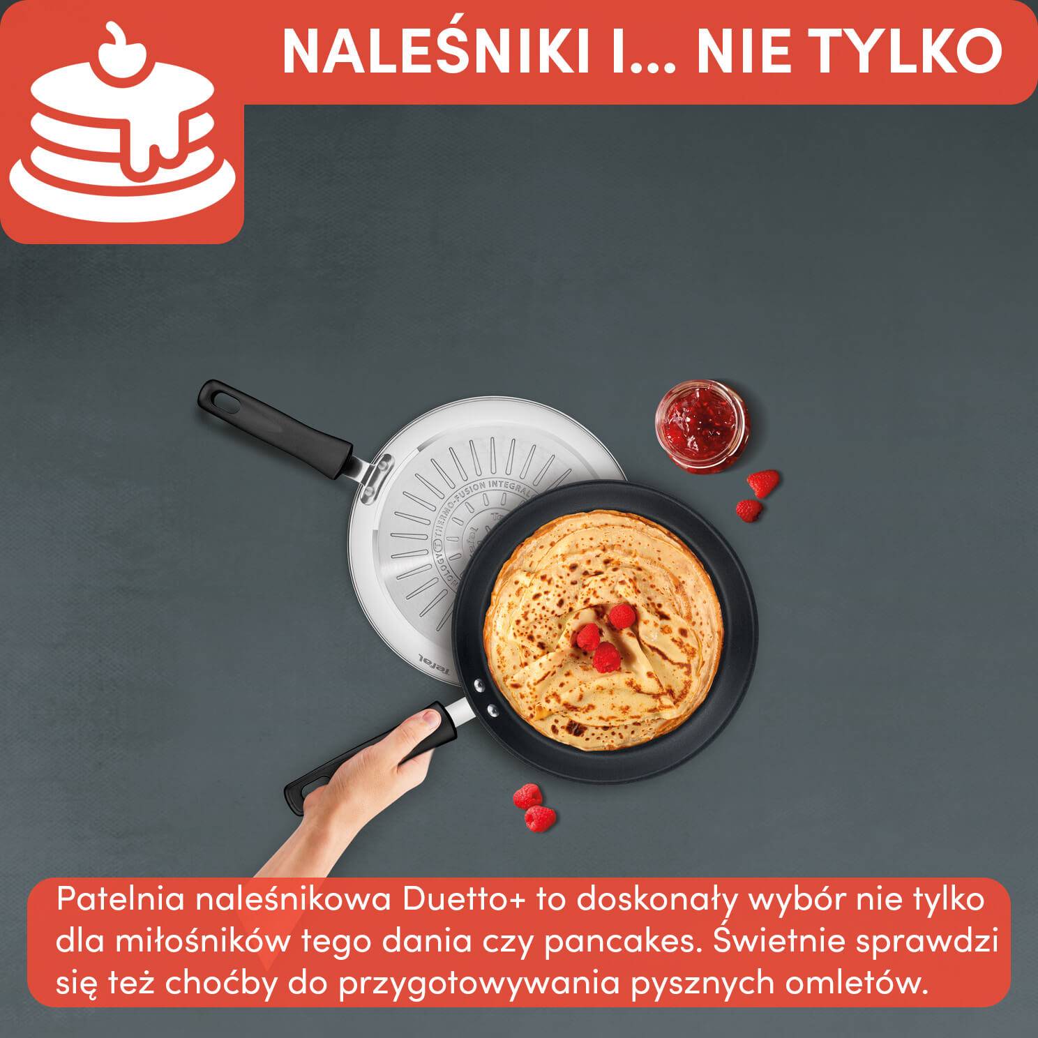 Patelnia naleśnikowa TEFAL DUETTO+ 25cm
