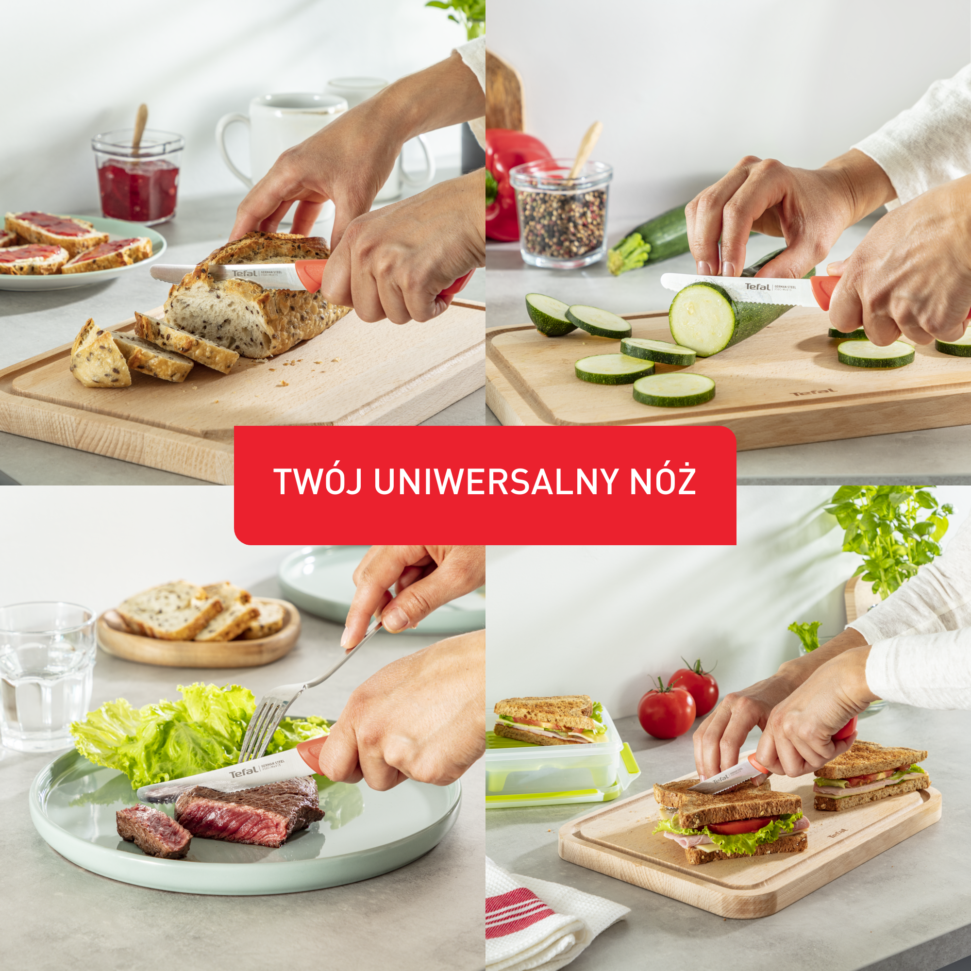 Nóż uniwersalny TEFAL COLOR FOOD 10cm