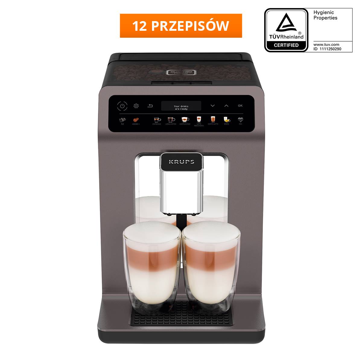 Ekspres ciśnieniowy do kawy KRUPS EVIDENCE ONE EA895E (Srebrny/Szary)