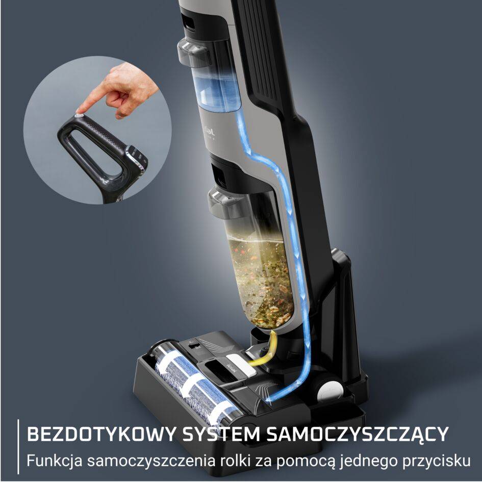 Bezprzewodowy odkurzacz myjący Tefal X-Clean 4, 50 min, samoczyszczenie