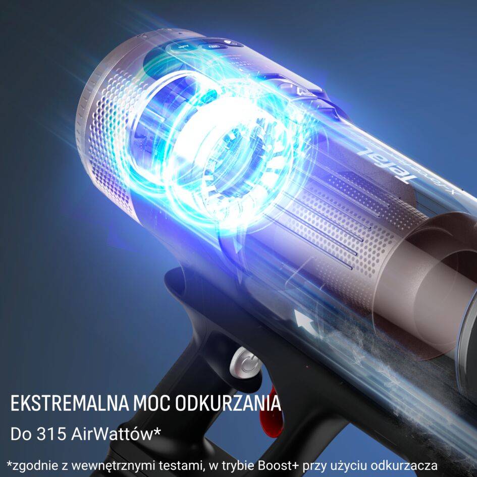 Odkurzacz bezprzewodowy, Tefal X-Force Flex 16.60, 315 AW, 55 min, mopowanie