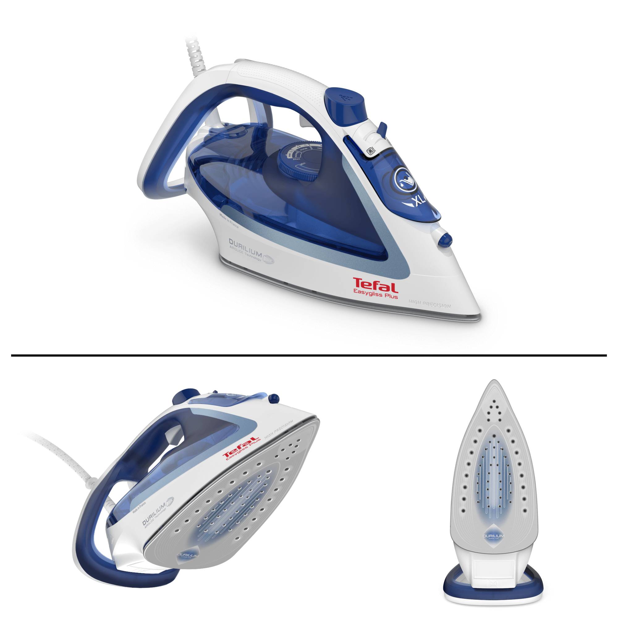 Tefal Easygliss Plus, żelazko parowe, automatyczne programy, strażak, mocny ślizg