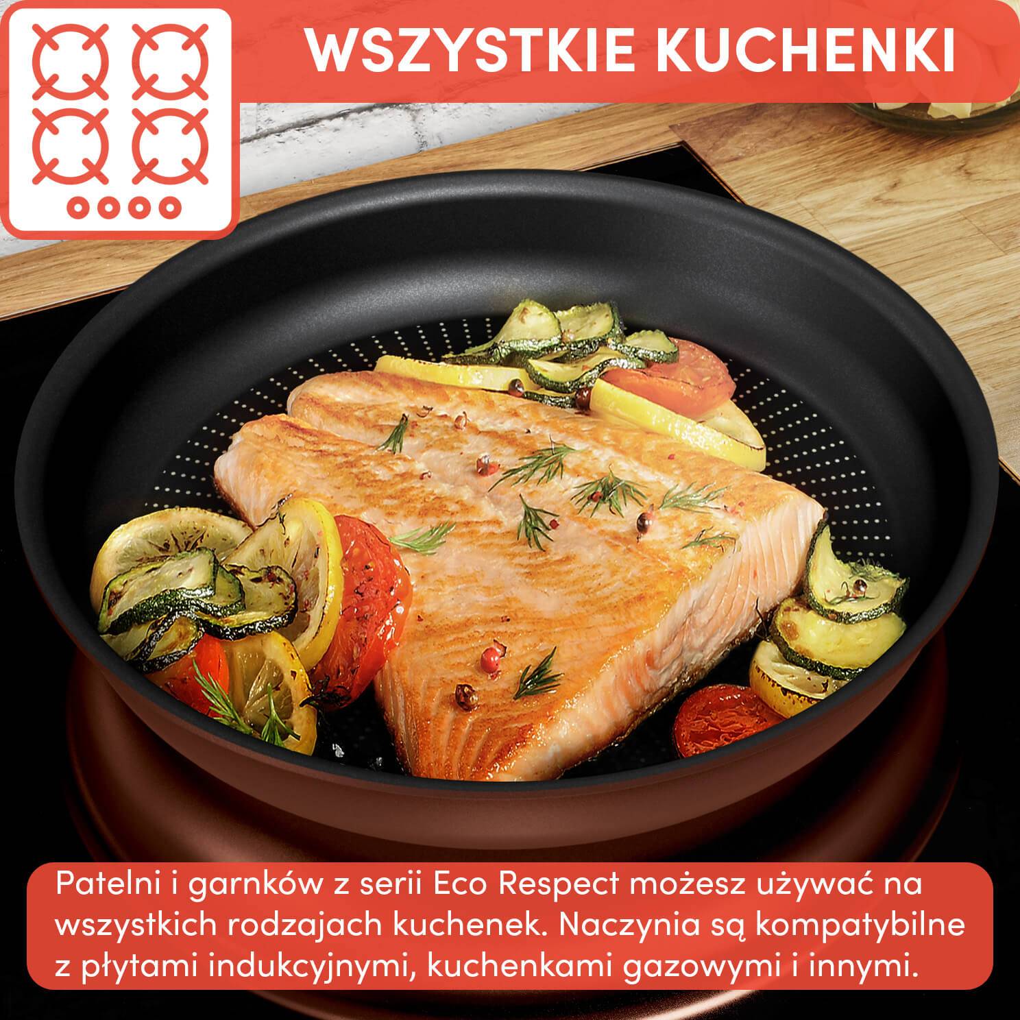 Zestaw patelni TEFAL INGENIO ECO RESPECT - 3 elementy