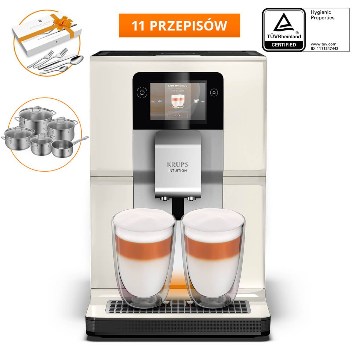 Ekspres do kawy automatyczny KRUPS INTUITION PREFERENCE+ EA872A (kość słoniowa)