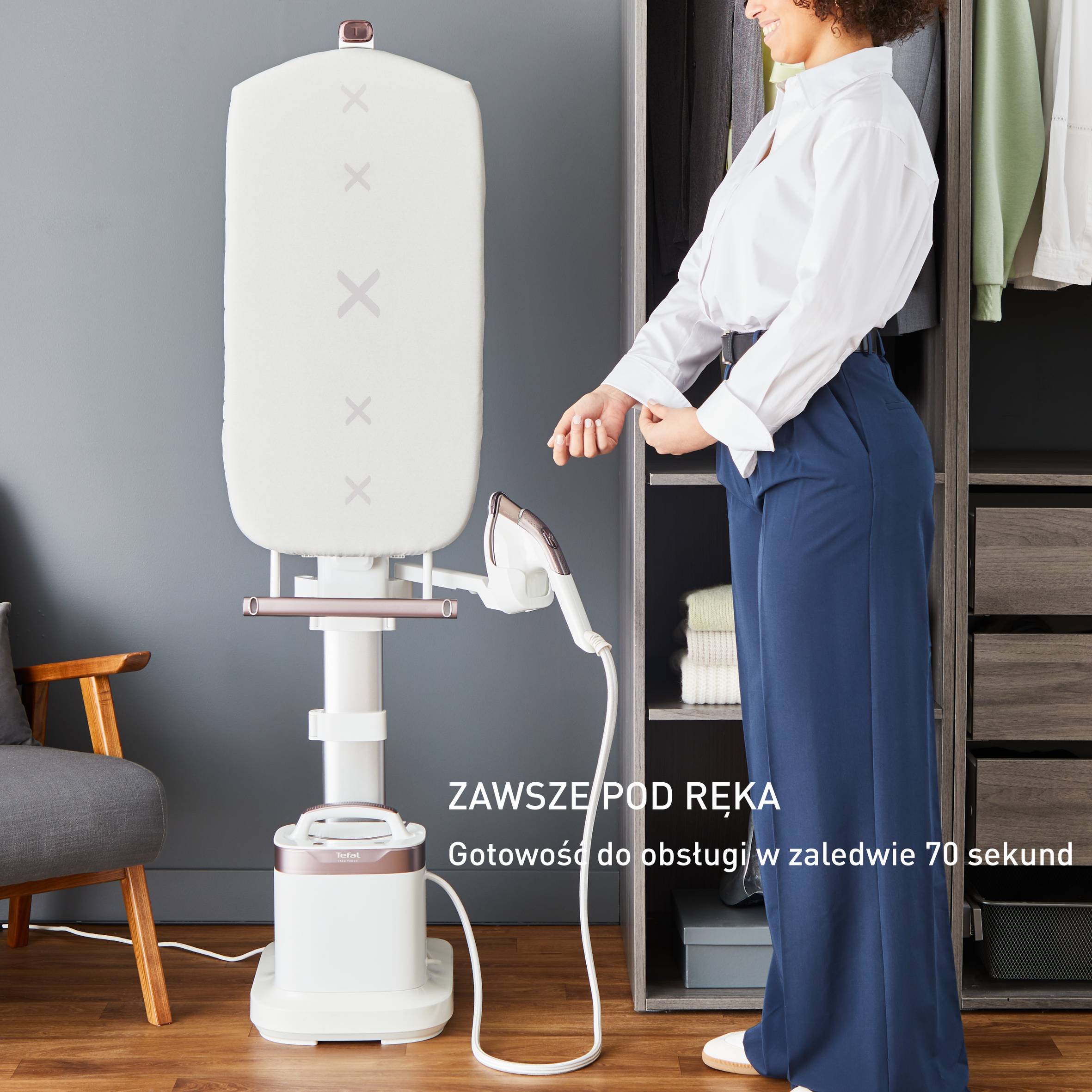 Stacja do prasowania, Tefal IXEO Vision, wielopozycyjna deska