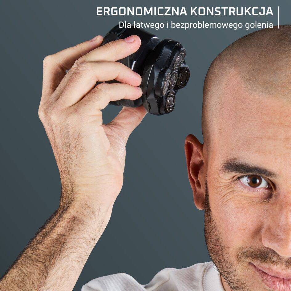 Golarka do głowy, Rowenta GentleBald,  5 głowic golących, ostrza tytanowe