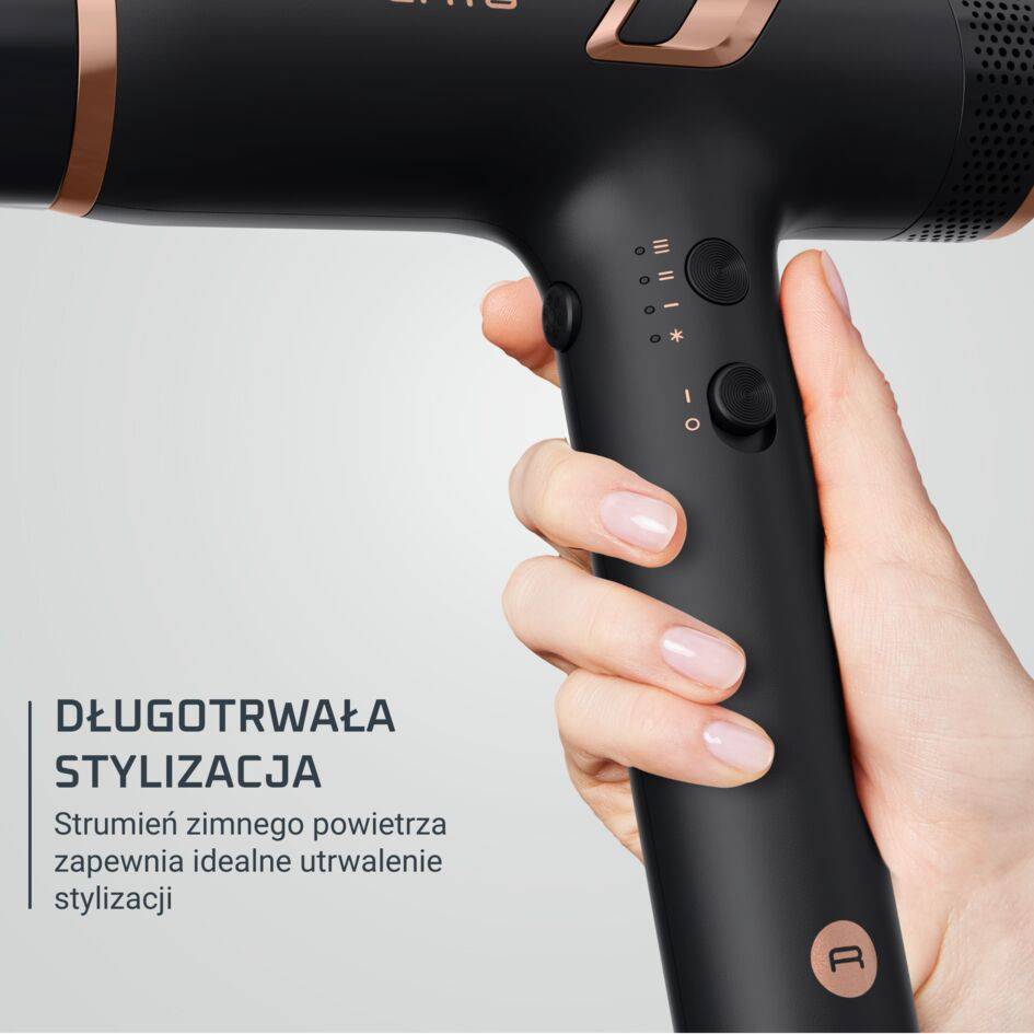 Suszarka do włosów, Rowenta Nano, kompaktowa, jonizacja, 3 poziomy
