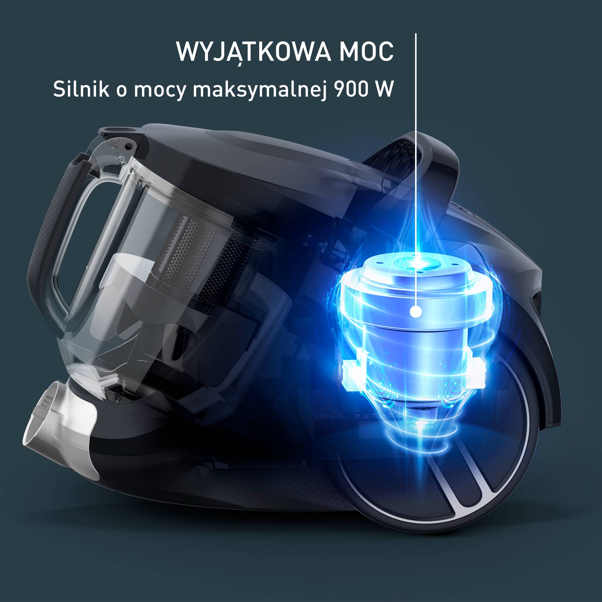 Tefal Compact Power XXL, odkurzacz bezworkowy, 750W, 3-stopniowa filtracja, 2,5 l