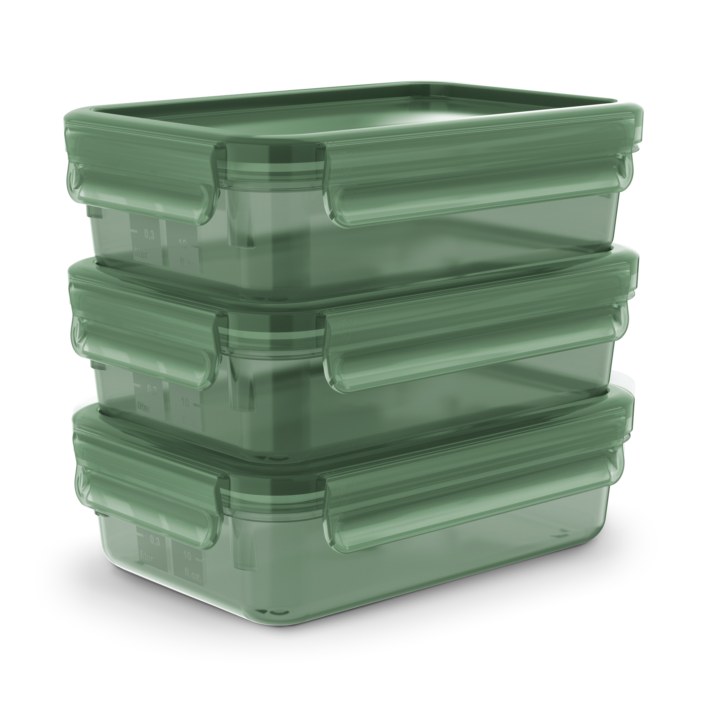 Zestaw pojemników lunchbox TEFAL MASTERSEAL ECO 0.8/0,8/0,8l