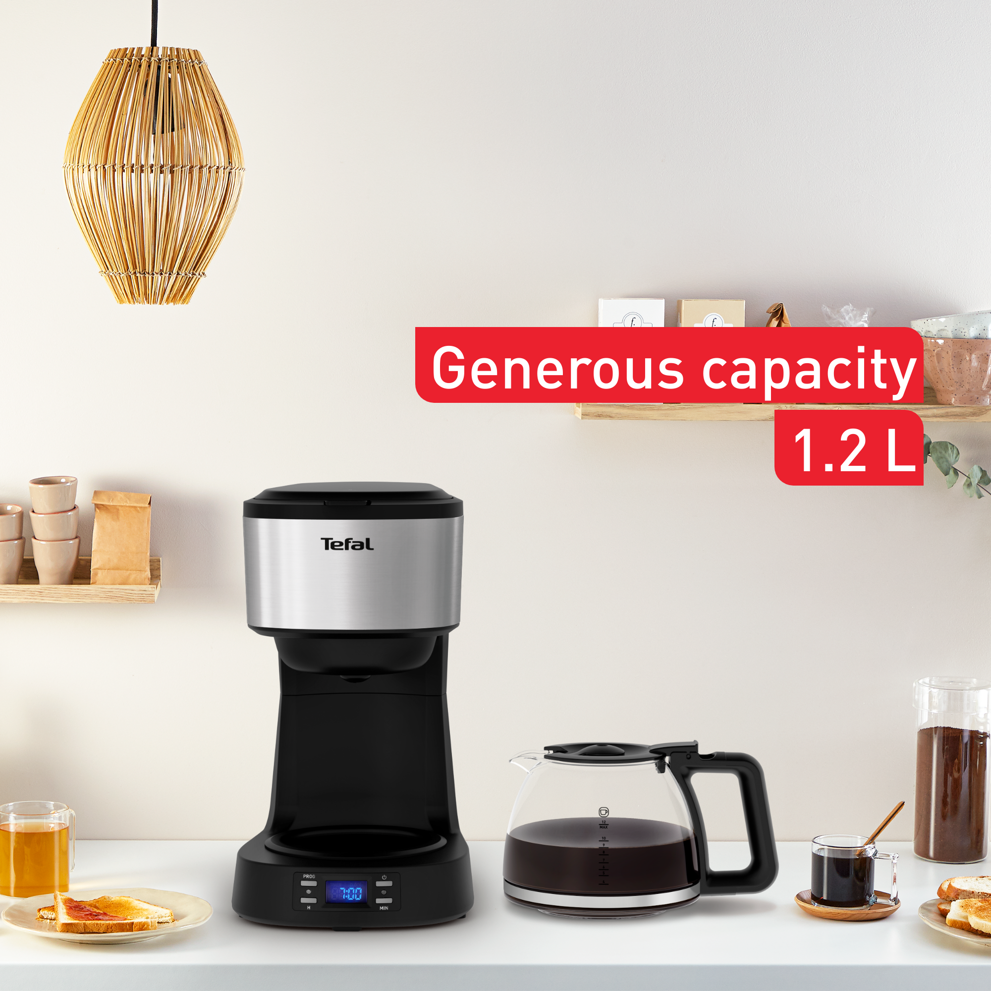 New Equinox Filter Coffee Maker, Timer, Easy Filling