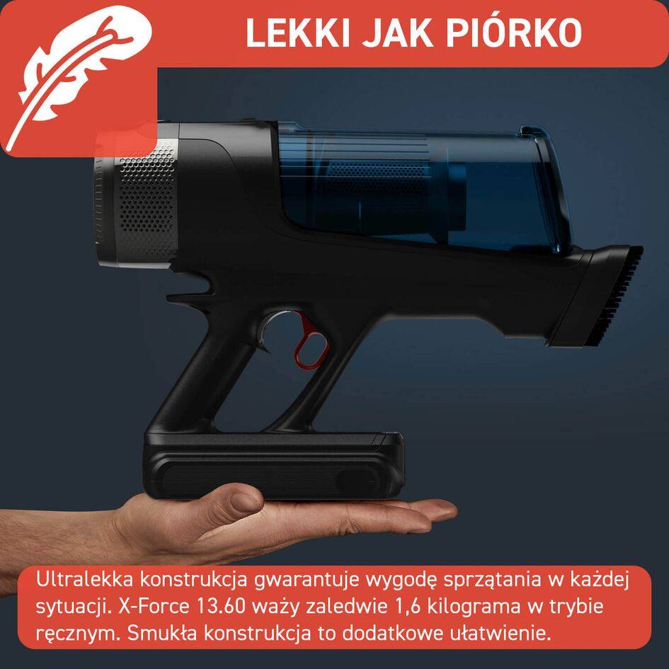 Odkurzacz bezprzewodowy, Tefal X-Force Flex 13.60, 150 AW, 60 min, aktywne mopowanie