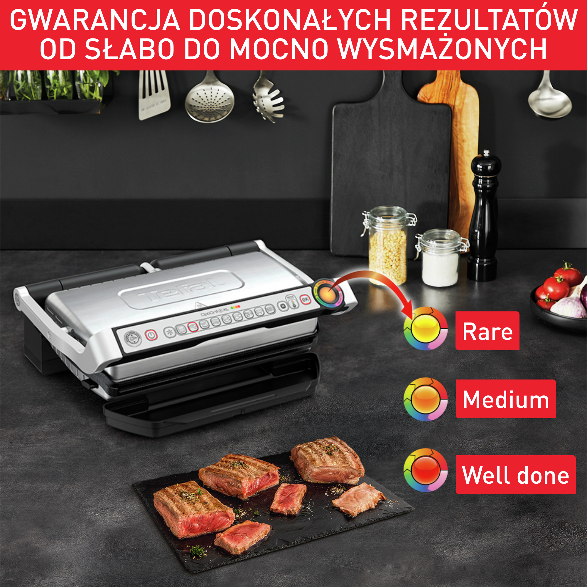Grill elektryczny TEFAL OPTIGRILL+ SNACKING&BAKING XL GC724D