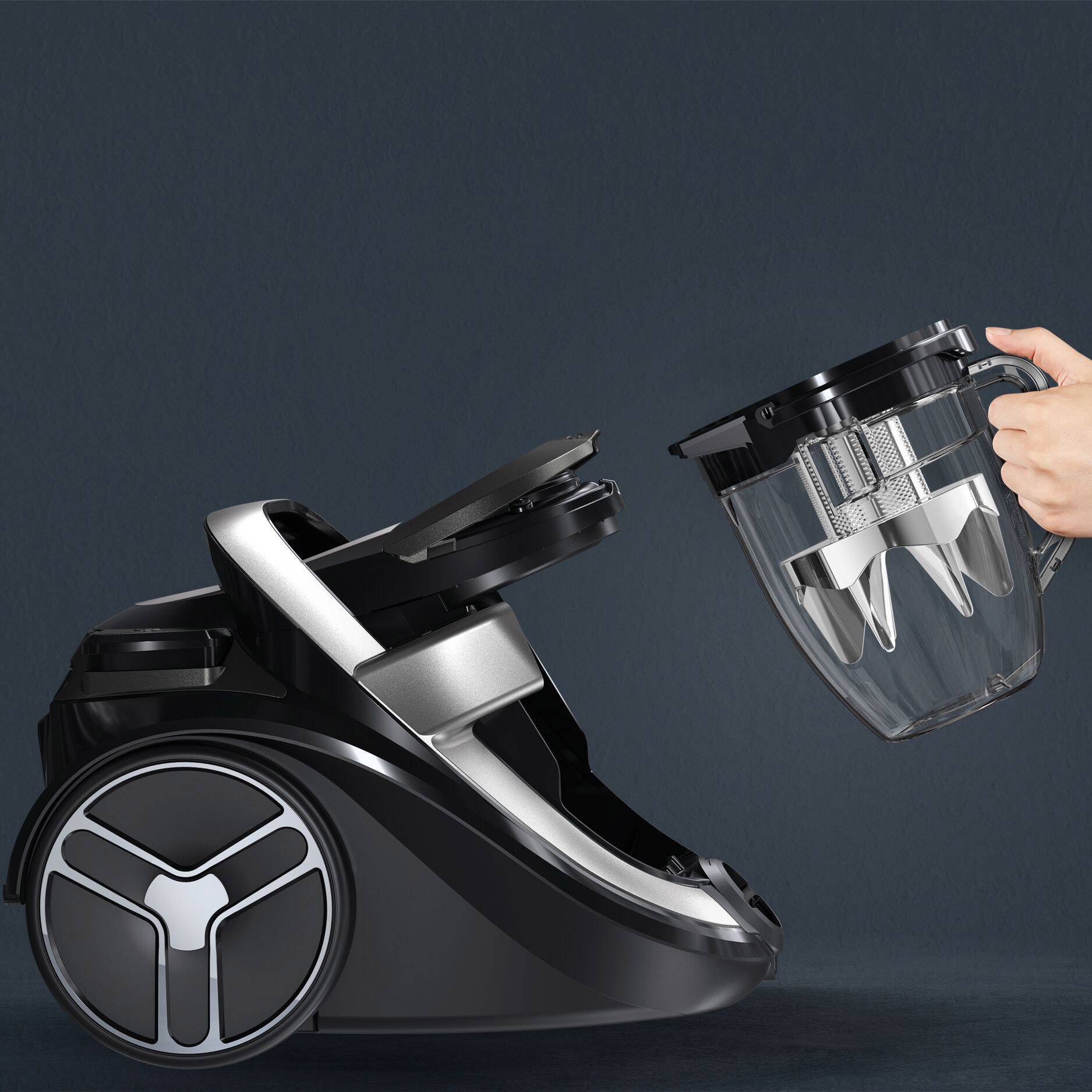 Tefal Silence Force Cyclonic Effitech, odkurzacz bezworkowy, 500 W, cichy, 2,5 l