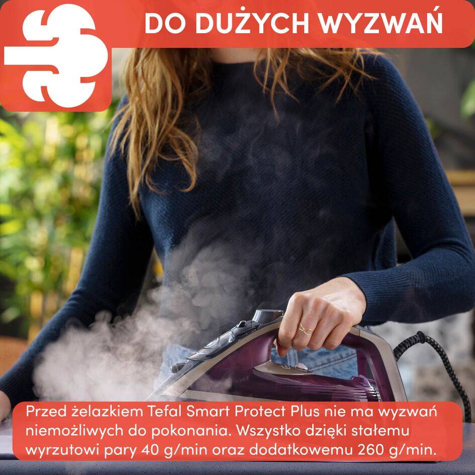 Żelazko parowe, Tefal Smart Protect Plus FV6870, tryb auto