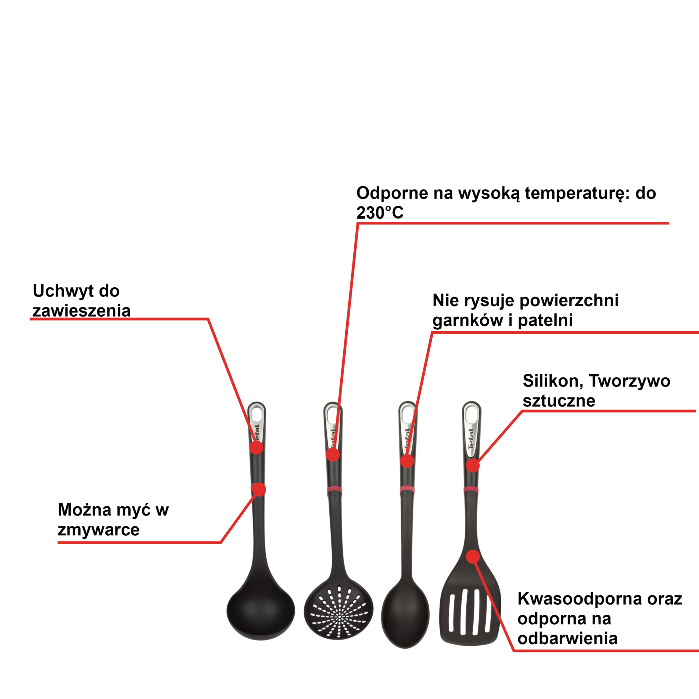 Zestaw przyborów kuchennych TEFAL INGENIO - 4 elementy