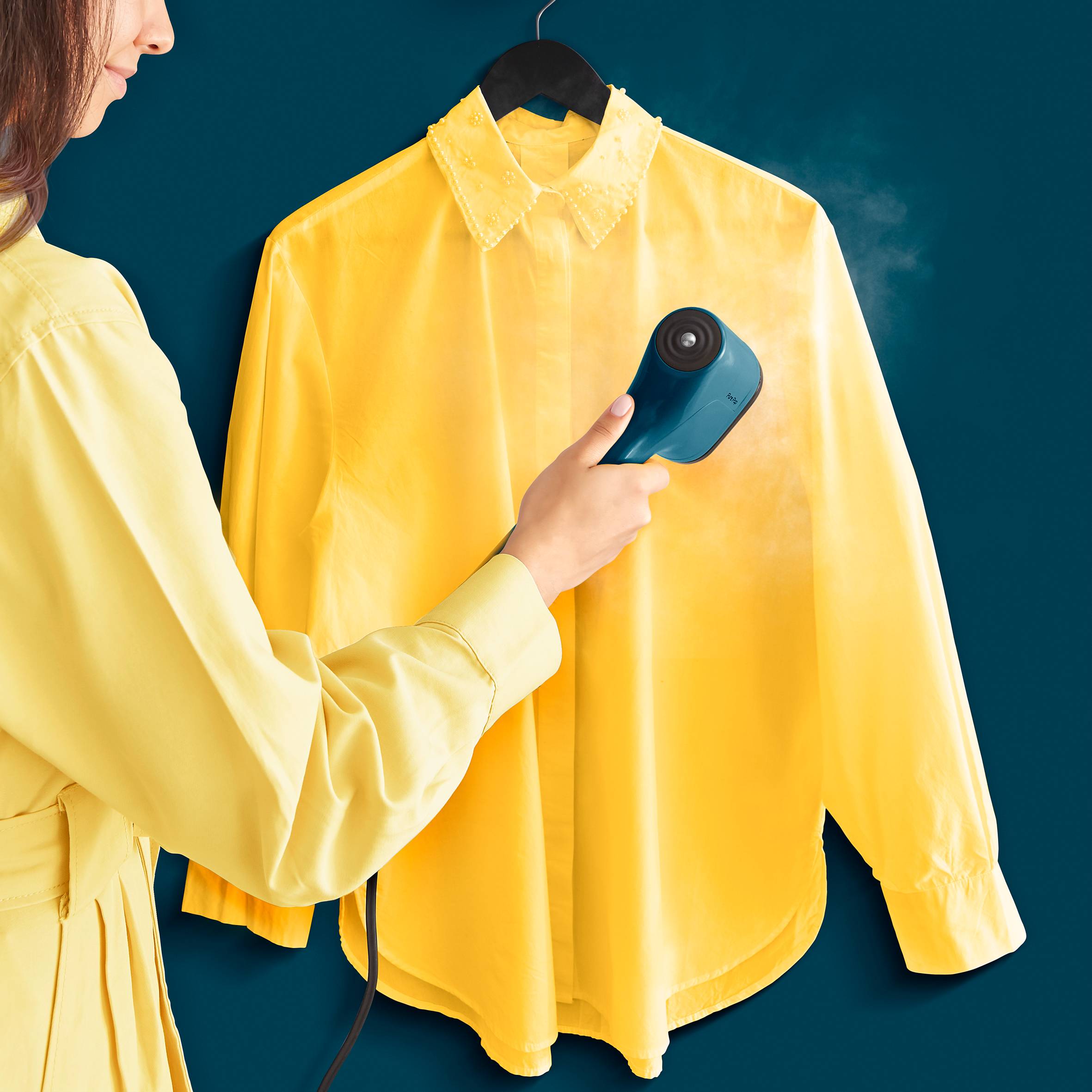 Parownica do ubrań, Tefal Pure Pop, kompaktowa, 1300 W, granatowa