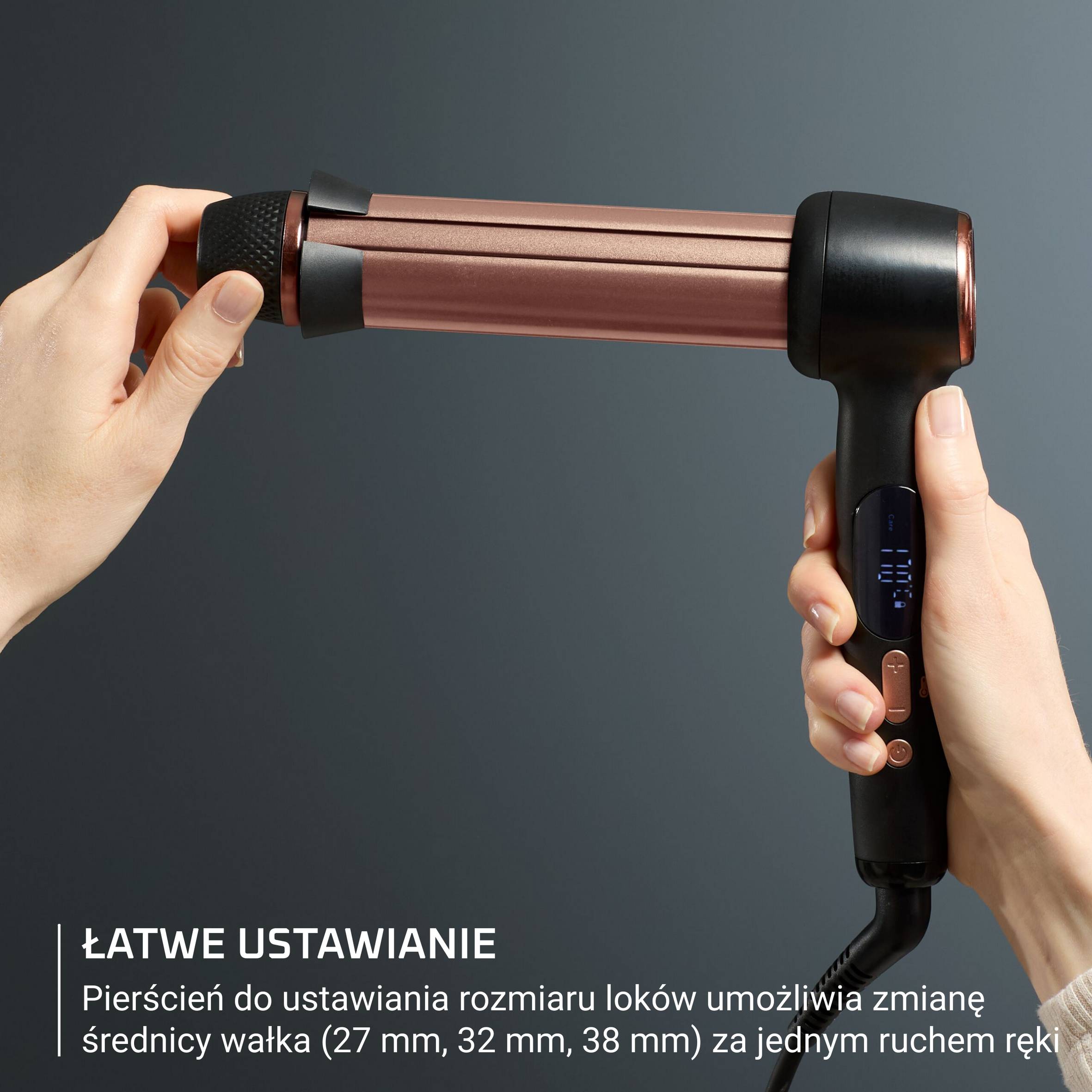 Lokówka do włosów, Rowenta Twist Curl,  3 w 1,  regulowany wałek