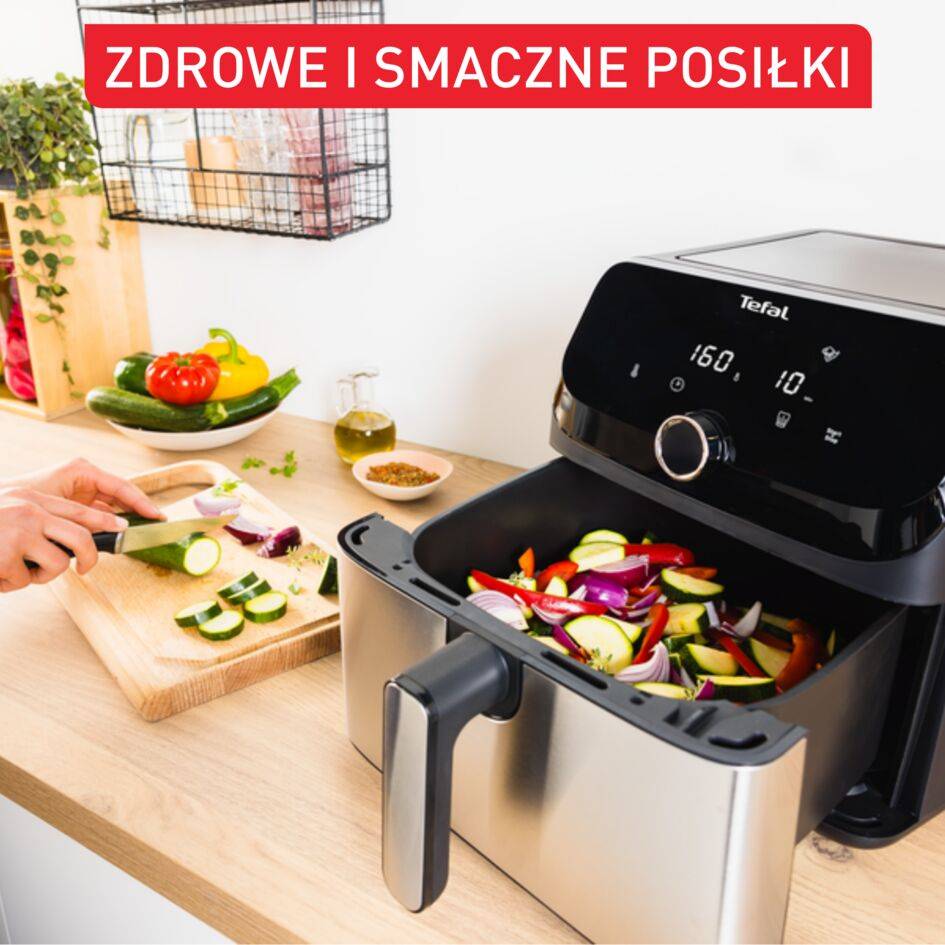Frytkownica beztłuszczowa Easy Fry Mega, bardzo duża pojemność 7,5 L, 8 automatycznych programów