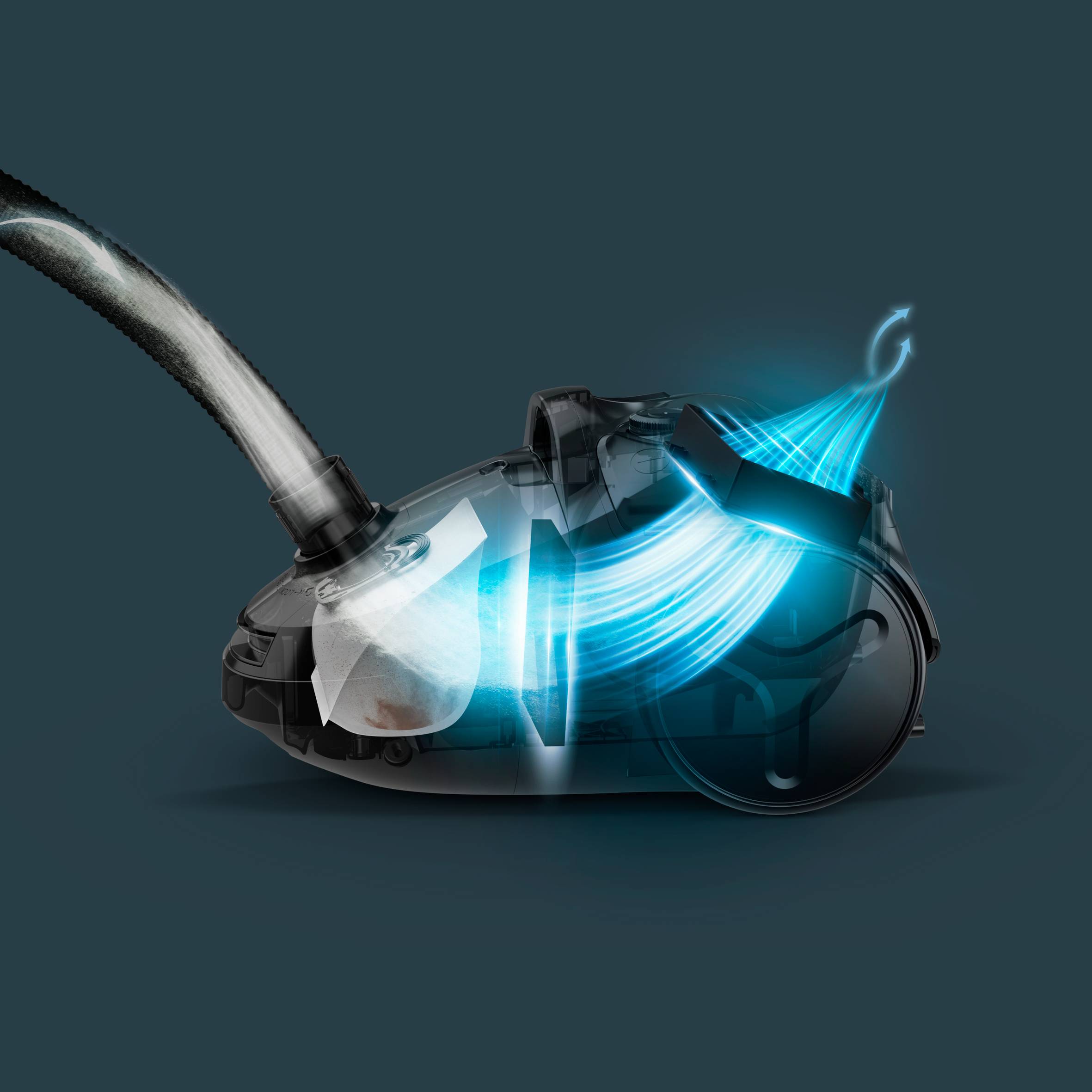 Tefal Compact Power, odkurzacz workowy, 750 W, duży zasięg, filtracja