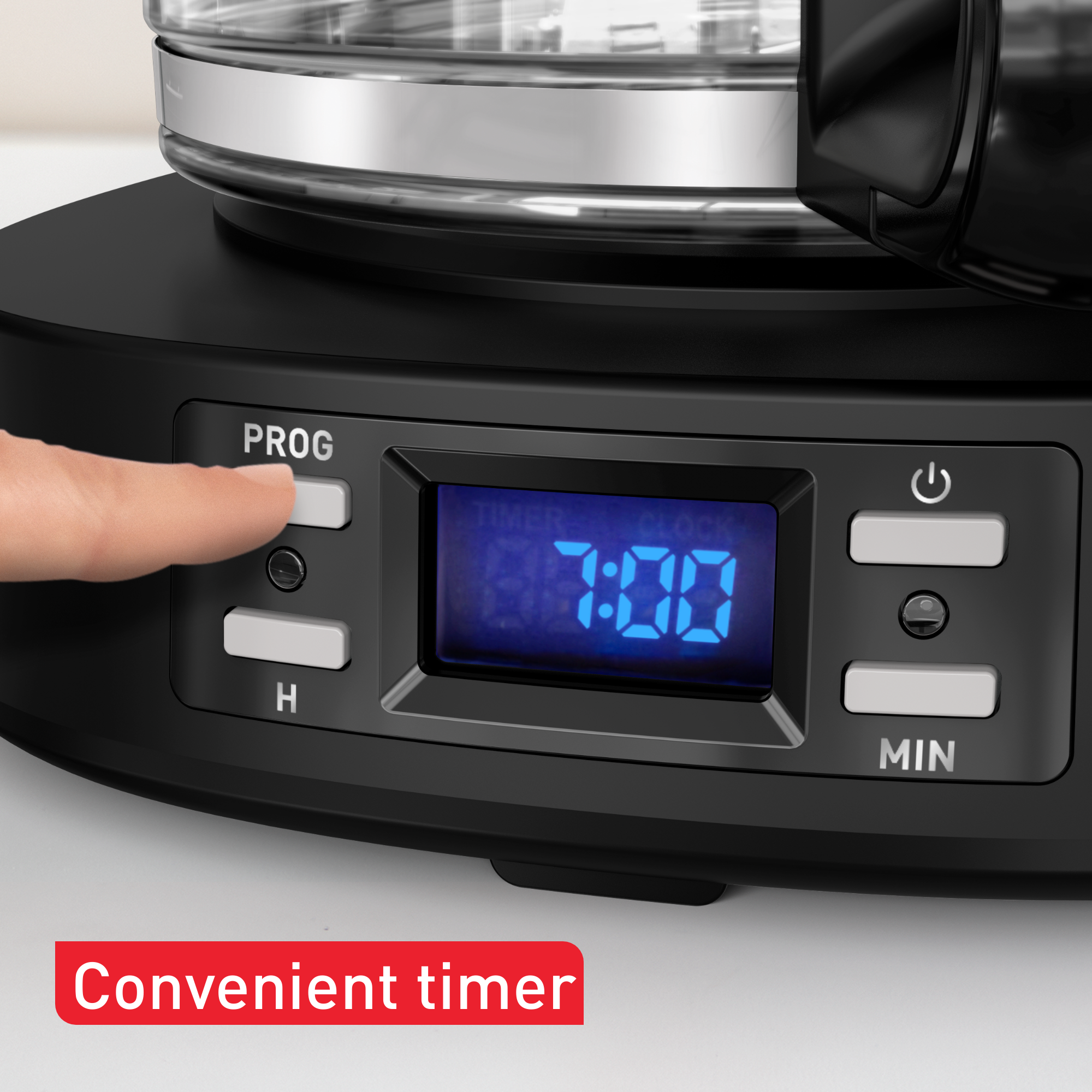 New Equinox Filter Coffee Maker, Timer, Easy Filling
