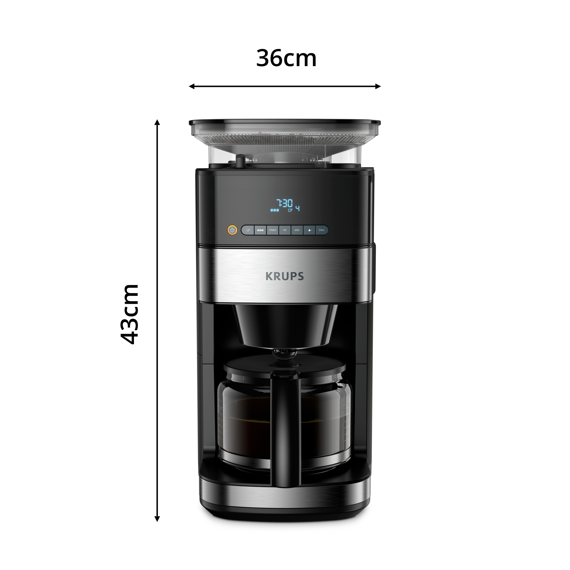 Ekspres przelewowy z młynkiem żarnowo-stalowym KRUPS GRIND AND BREW KM8328
