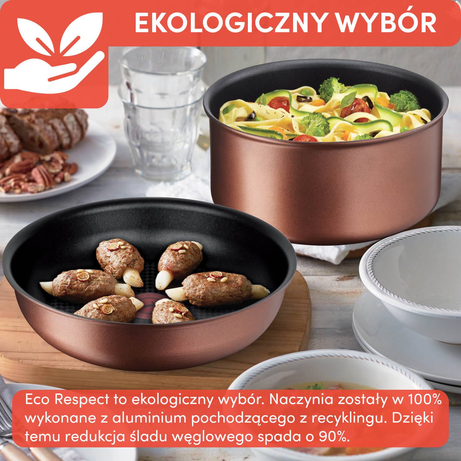 Zestaw patelni TEFAL INGENIO ECO RESPECT - 3 elementy