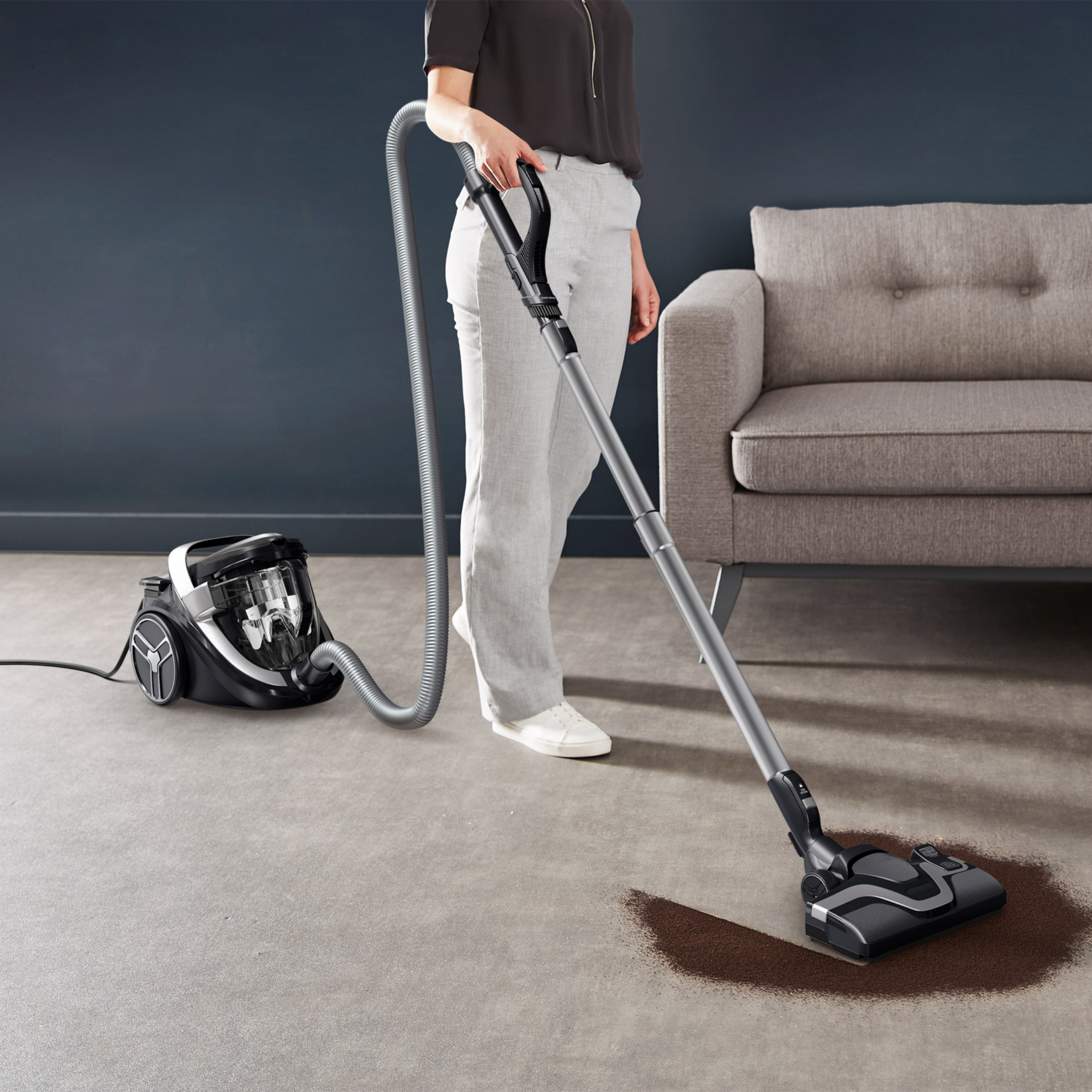 Tefal Silence Force Cyclonic Effitech, odkurzacz bezworkowy, 500 W, cichy, 2,5 l