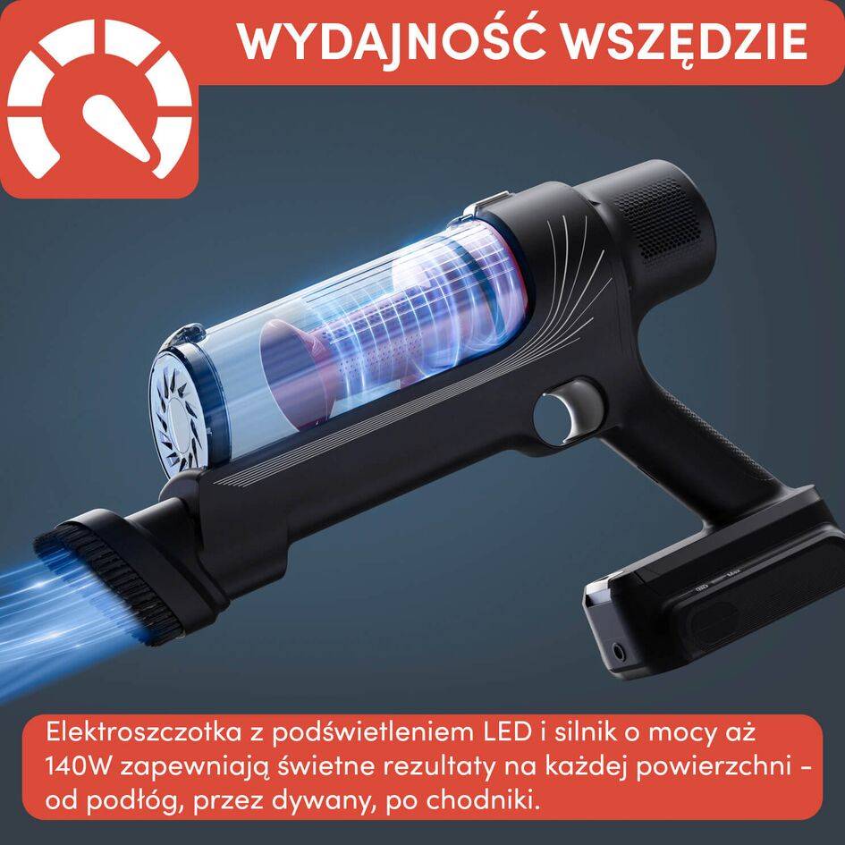 Odkurzacz bezprzewodowy, Tefal X-Pert 7.60, 140 W, 27 min, lekki