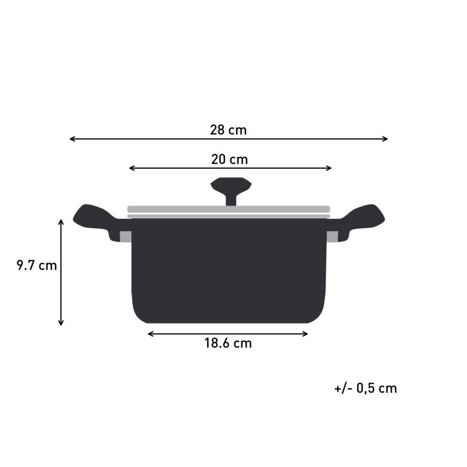 Garnek, Tefal Duetto+, 2,9L, 20cm, pokrywka