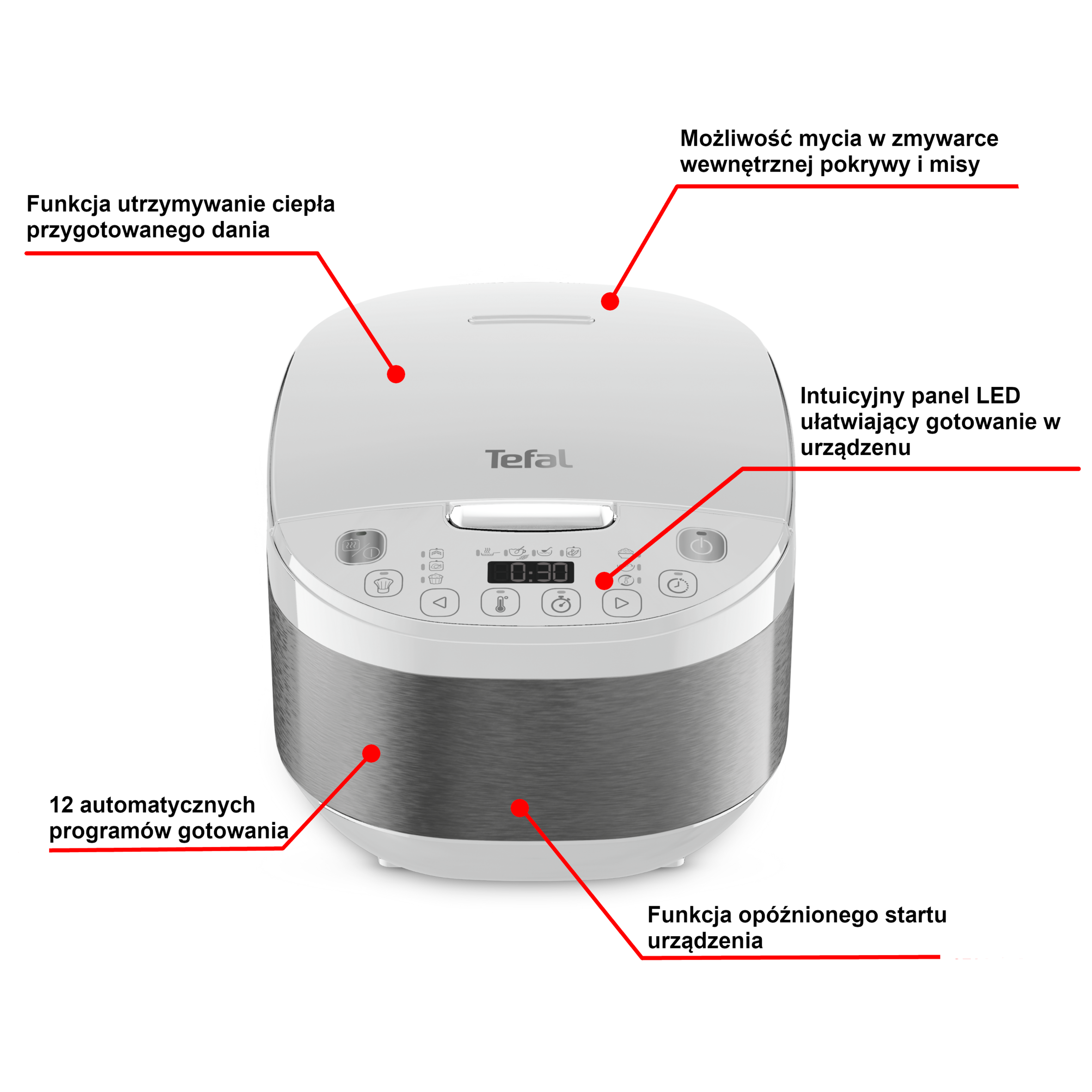 Multicooker TEFAL SimplyCook Plus 12 programów gotowania