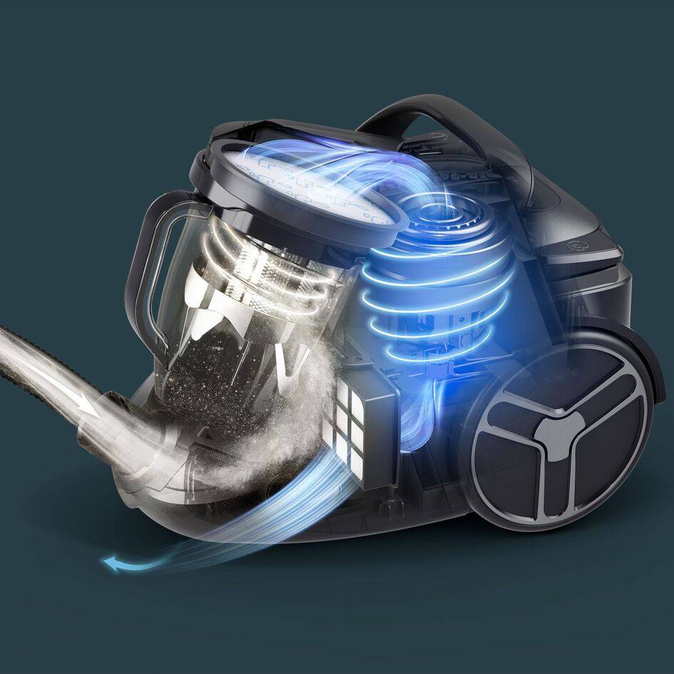 Tefal Silence Force Cyclonic Effitech, odkurzacz bezworkowy, 500 W, cichy, 2,5 l