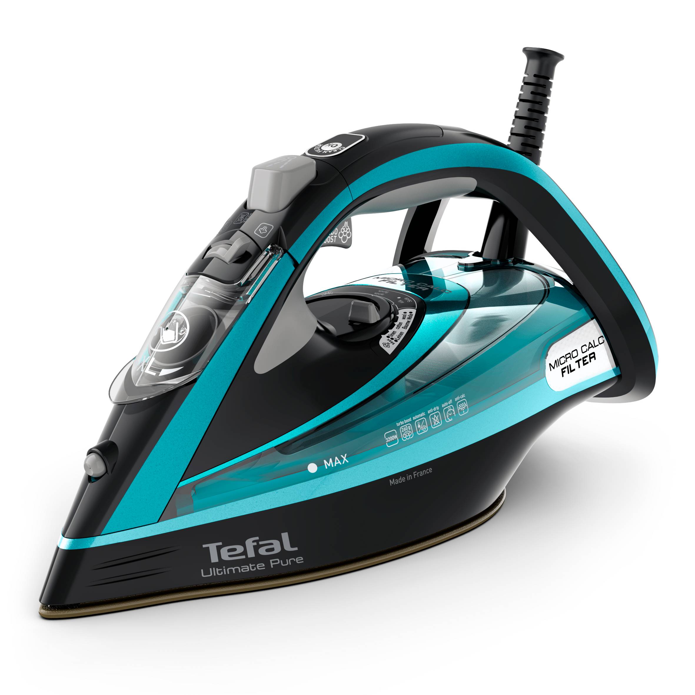 Tefal Ultimate Pure, żelazko parowe, mocne, automatyczne wyłączanie, system antywapienny
