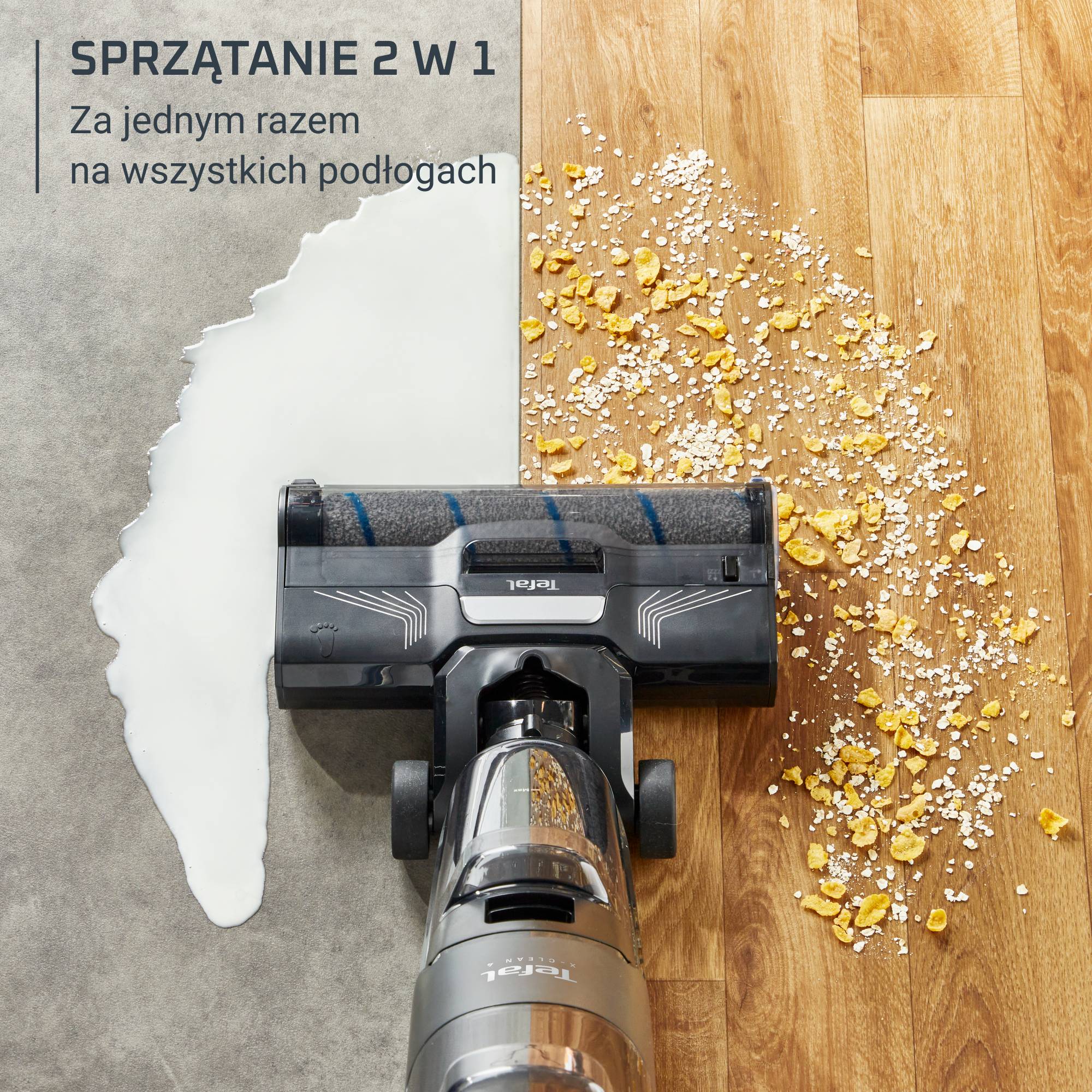 Bezprzewodowy odkurzacz myjący Tefal X-Clean 4, 50 min, samoczyszczenie