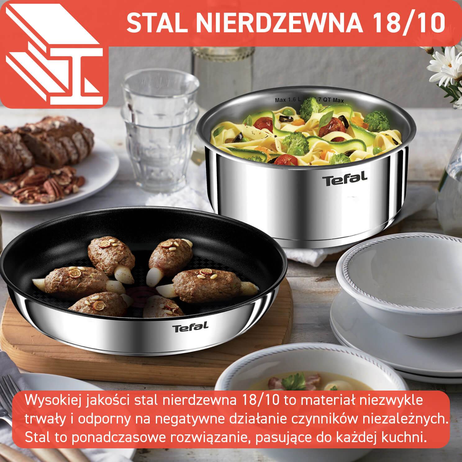 Zestaw patelni i garnków TEFAL INGENIO EMOTION - 10 elementów