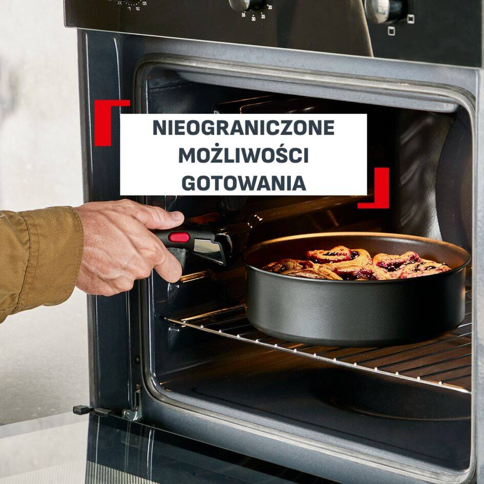 Patelnia głęboka Ingenio Excellence+ 24 cm, możliwość układania w stos, powłoka nieprzywierająca, kompatybilna z indukcją