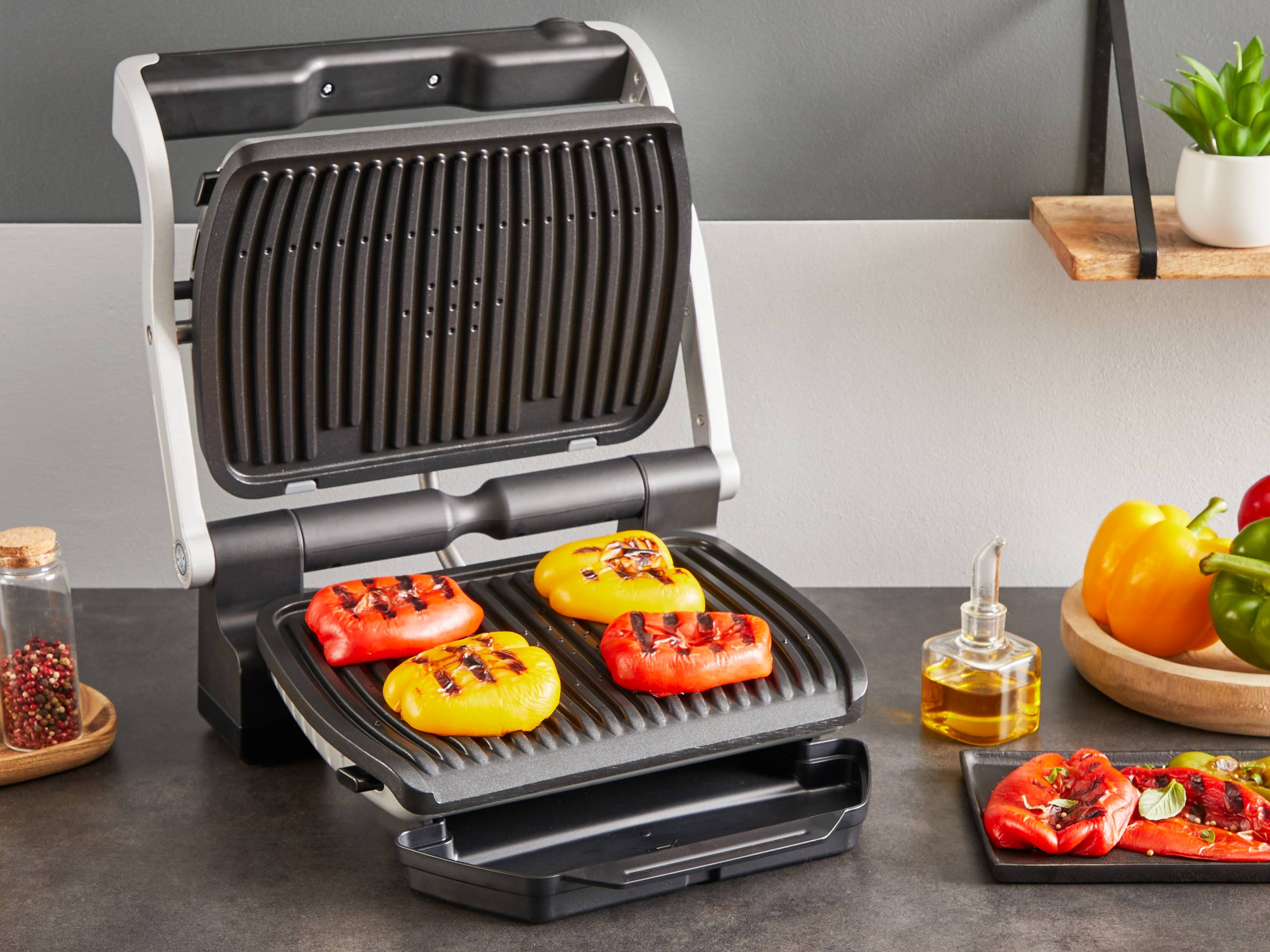 Tefal Optigrill GC705D - Griglia a contatto intelligente con 6