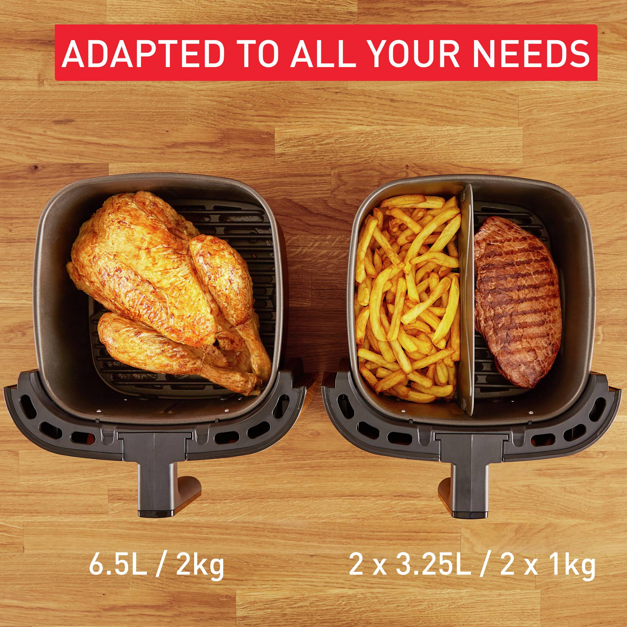 Frytkownica beztłuszczowa, Tefal Easy Fry&Grill XXL EY801D, pojemność 6,5 l, funkcja grilla