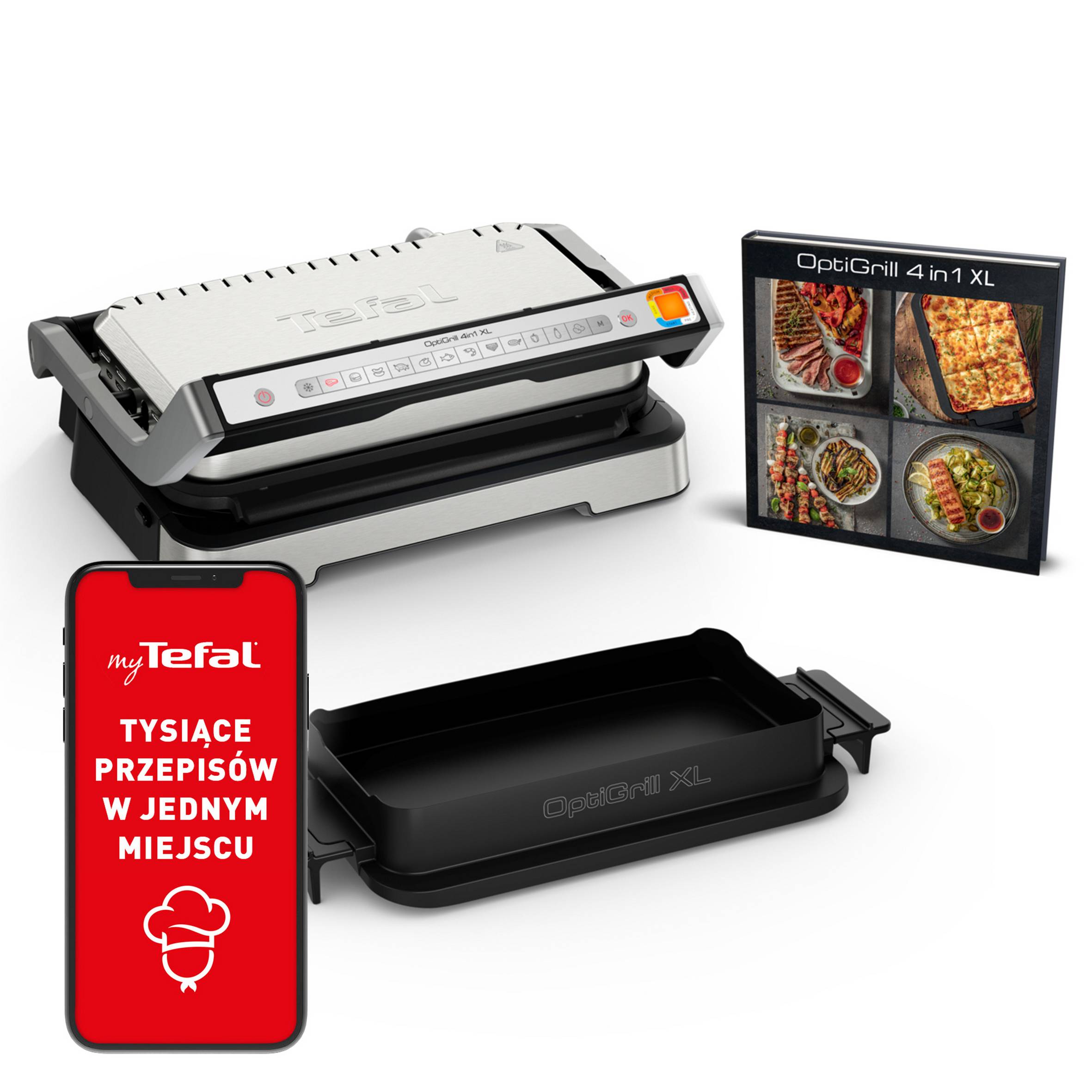Grill elektryczny TEFAL OptiGrill XL GC784D | Tefal Optigrill | Tefal