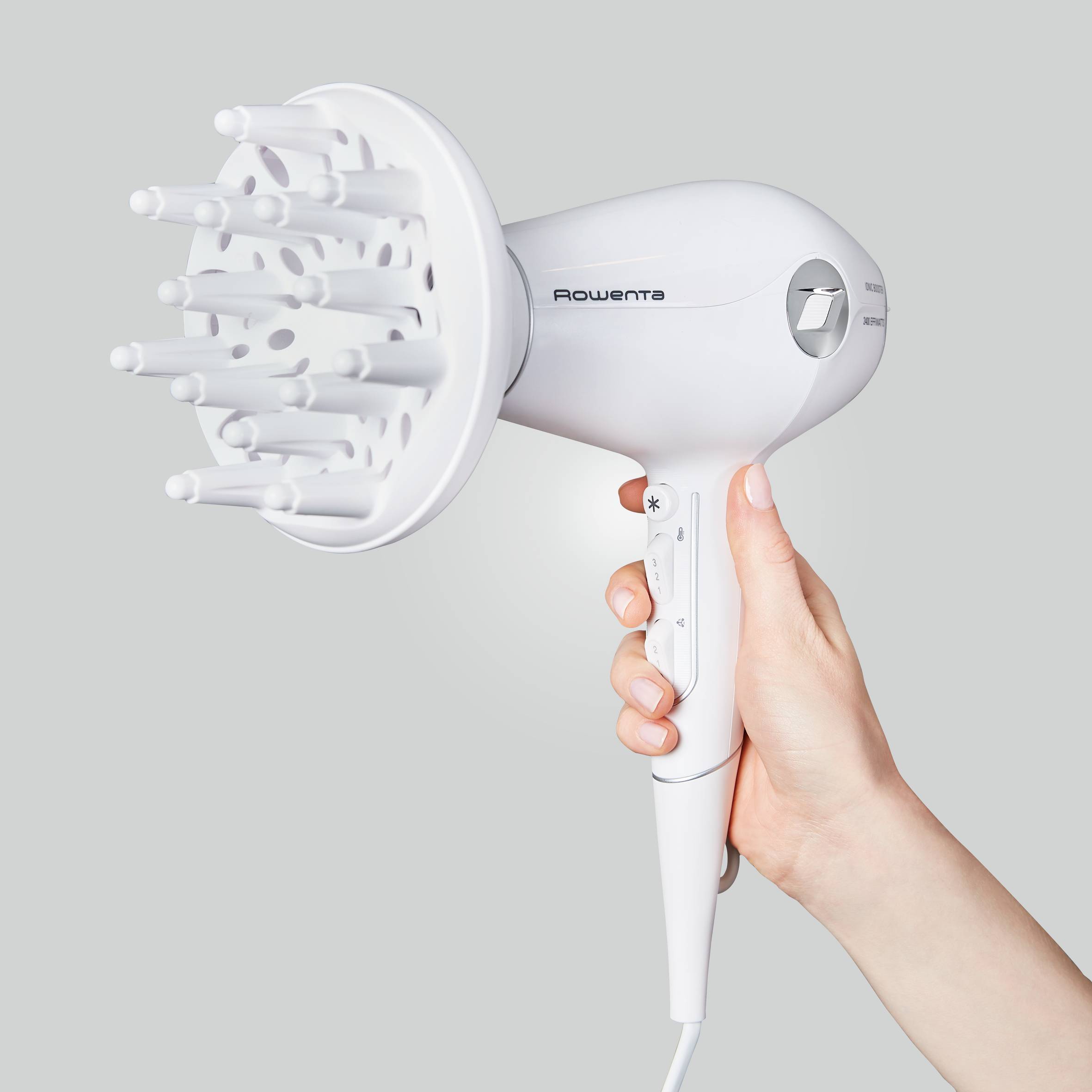 Suszarka do włosów, Rowenta Volumizer, jonizacja, zimny nadmuch, 3 poziomy
