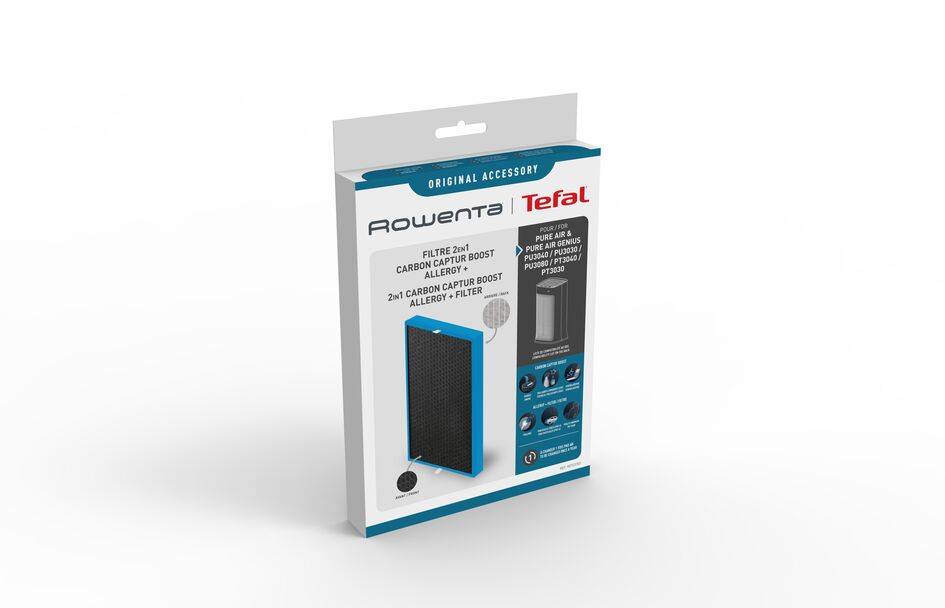 FILTR 2 w 1 CARBON CAPTUR BOOST ALLERGY+ XD7231E0 do oczyszczaczy powietrza Pure Air i Pure Air Genius