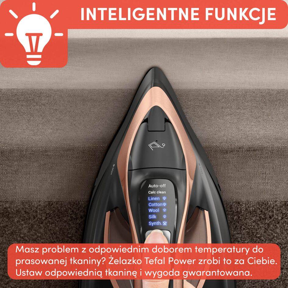 Żelazko parowe, Tefal Power, 3200W, mocne, automatyczne wyłączanie