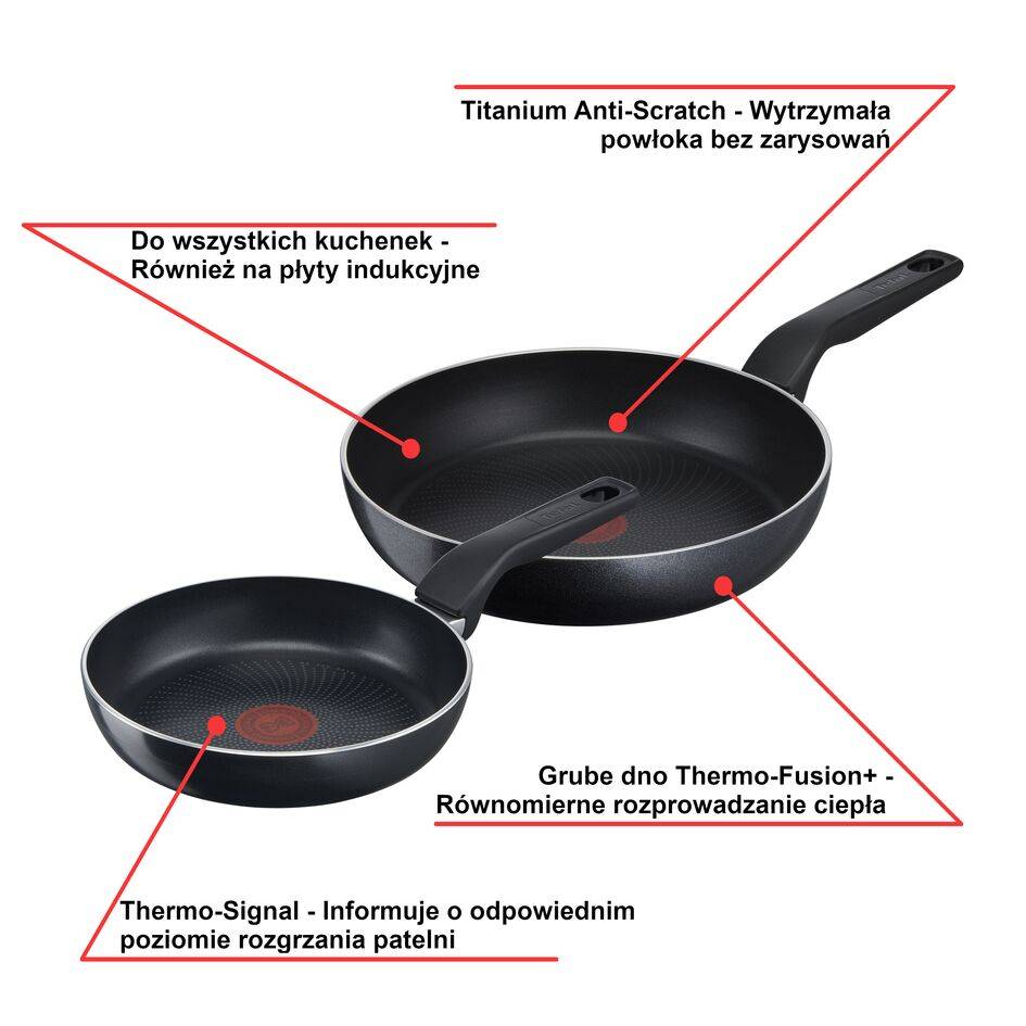 Zestaw patelni TEFAL GENEROUS COOK 20/28cm