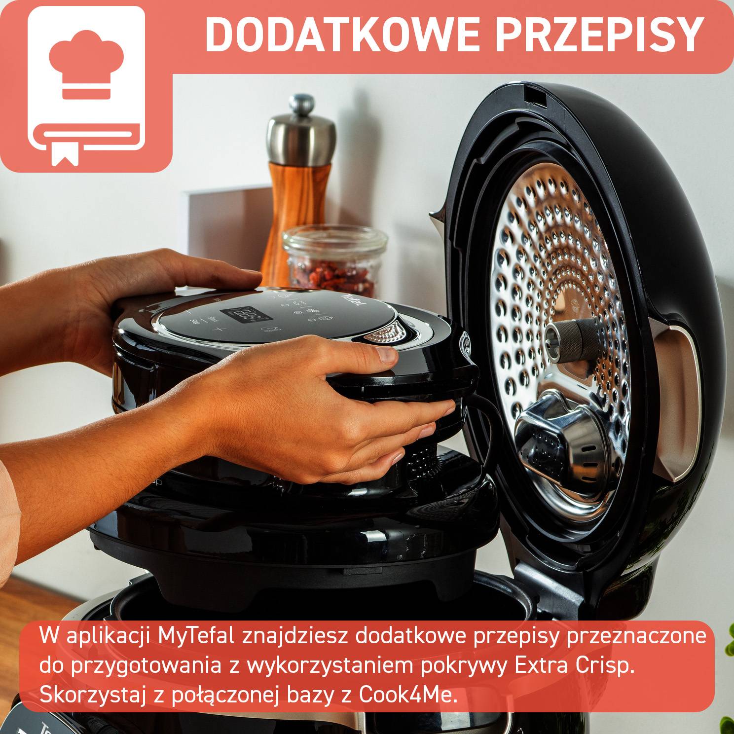Pokrywa do zapiekana TEFAL Extra Crisp EY1508 do Cook4Me