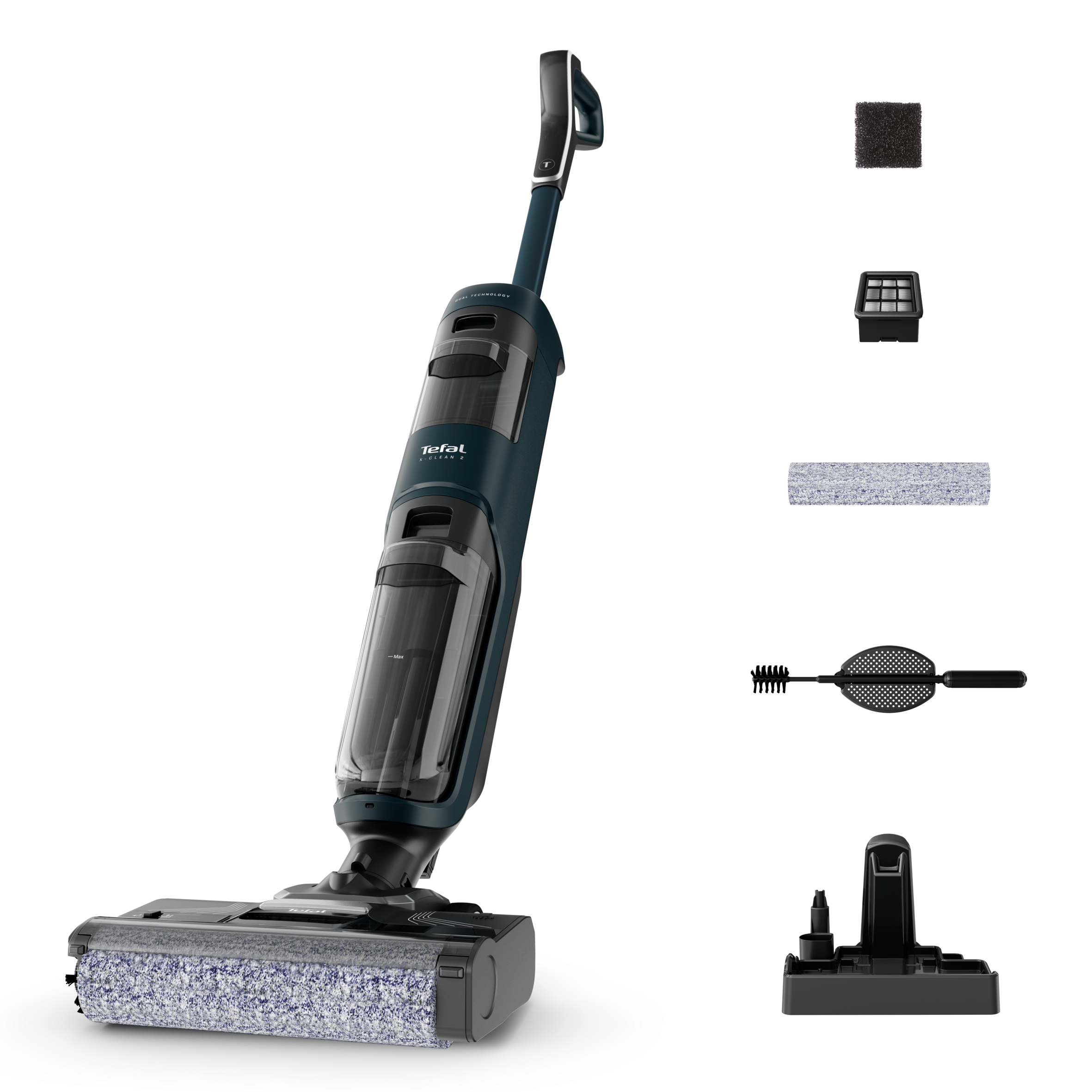 Bezprzewodowy odkurzacz myjący Tefal X-Clean 2, 30 min, samoczyszczenie