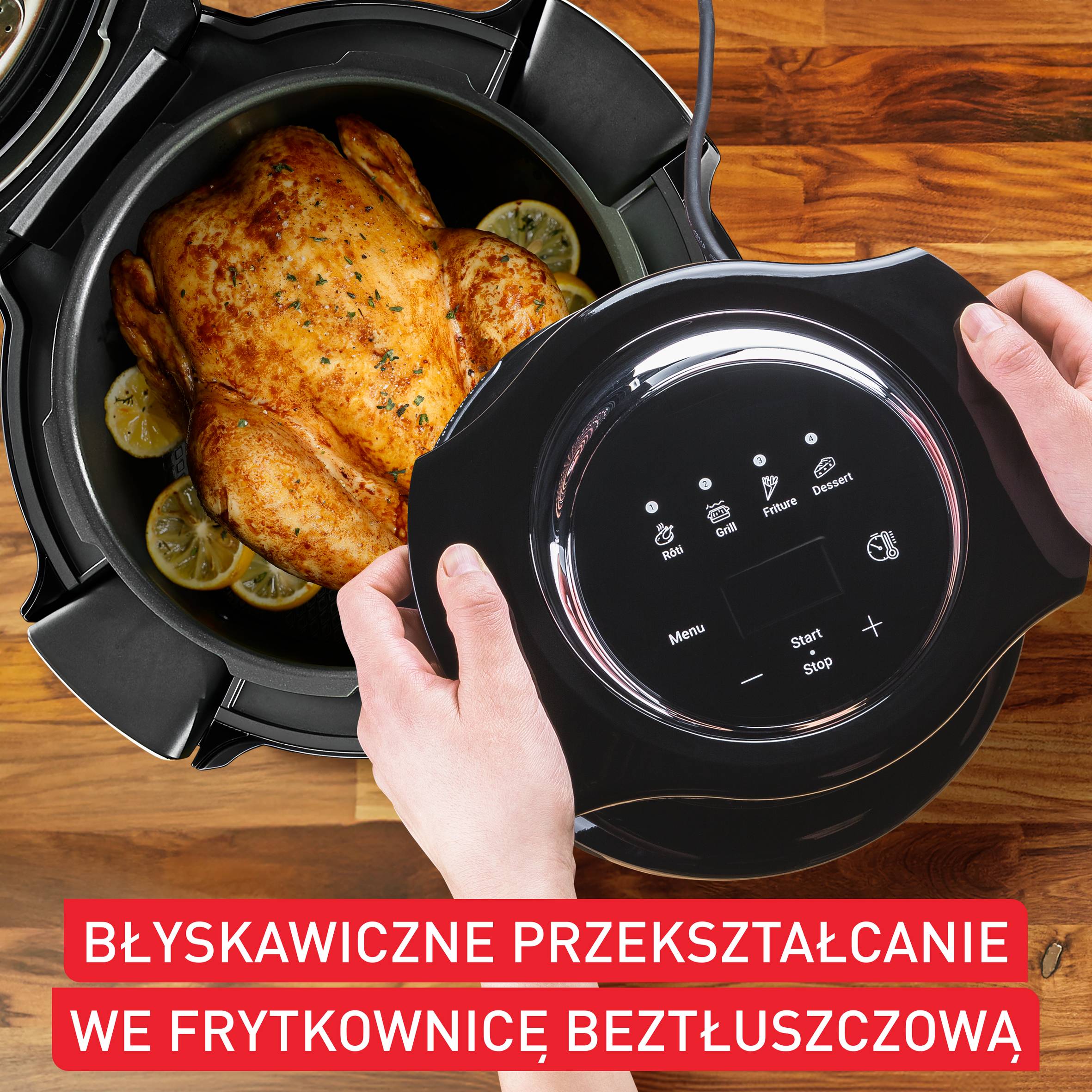 Multicooker TEFAL Cook4me Touch Pro z pokrywą Extra Crisp. Wbudowana waga